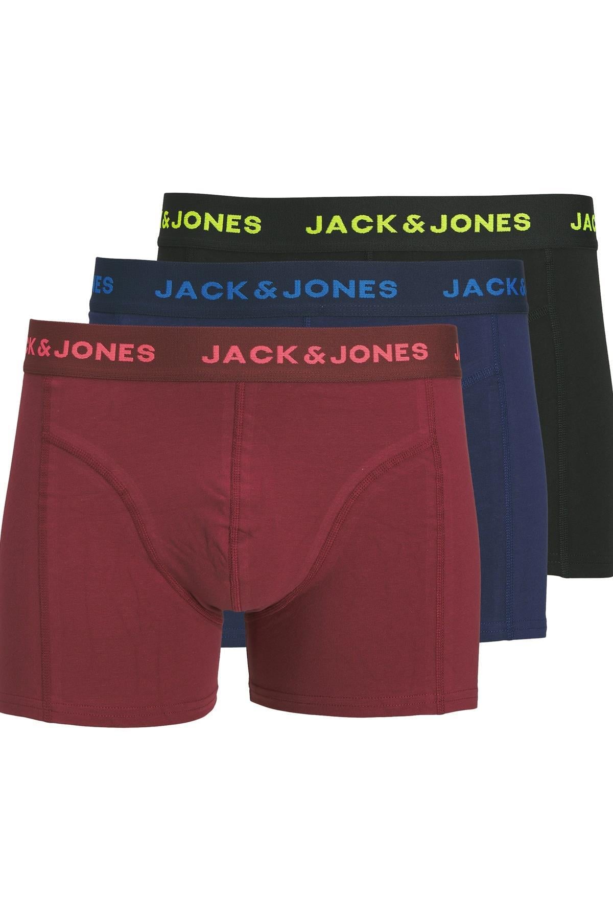 JACZANE SOLID TRUNKS 3 PACK KIRMIZI