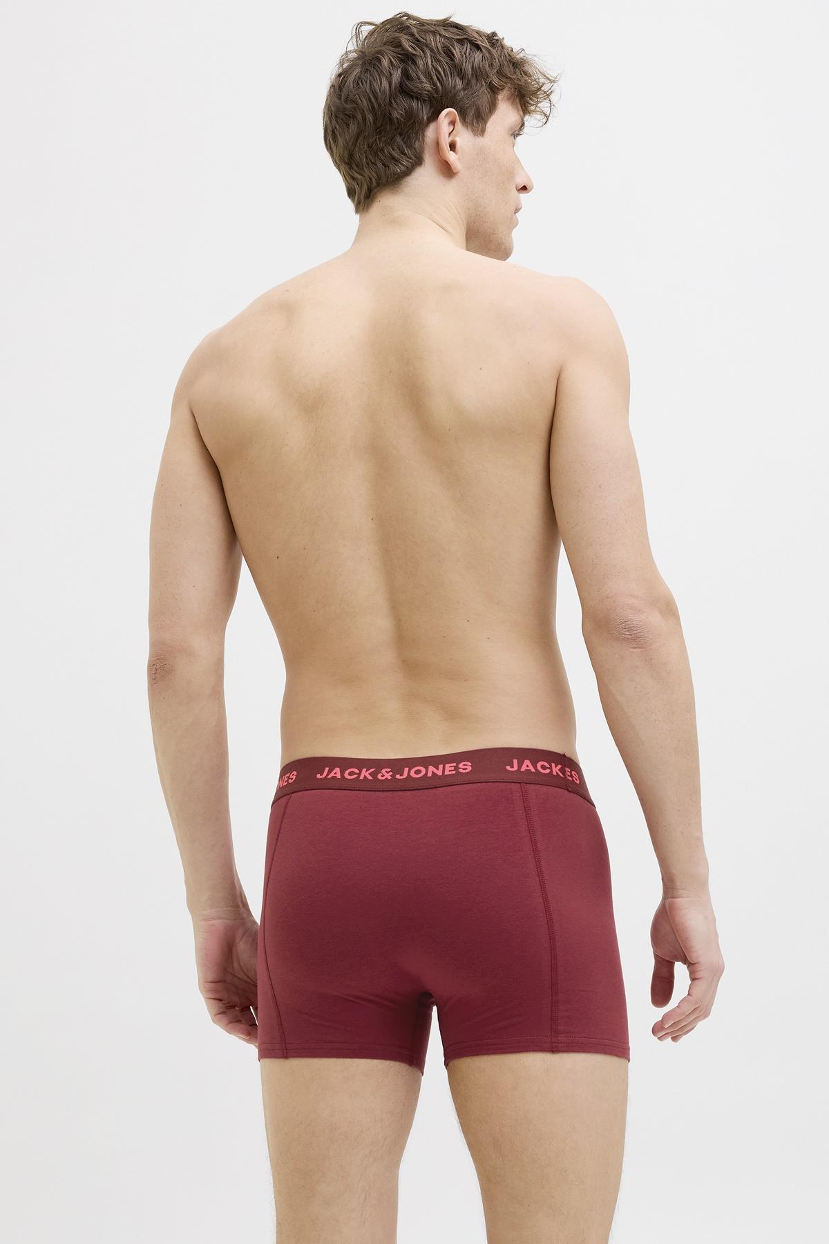 JACZANE SOLID TRUNKS 3 PACK KIRMIZI