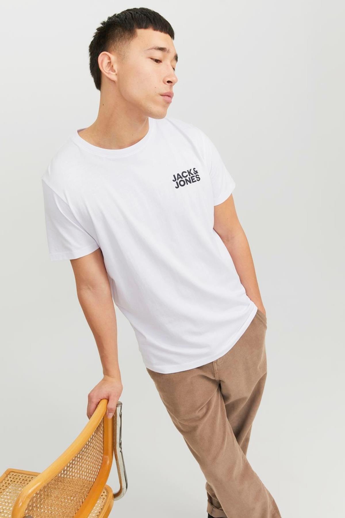 JJECORP LOGO TEE SS O-NECK NOOS 12151955 BEYAZ-1