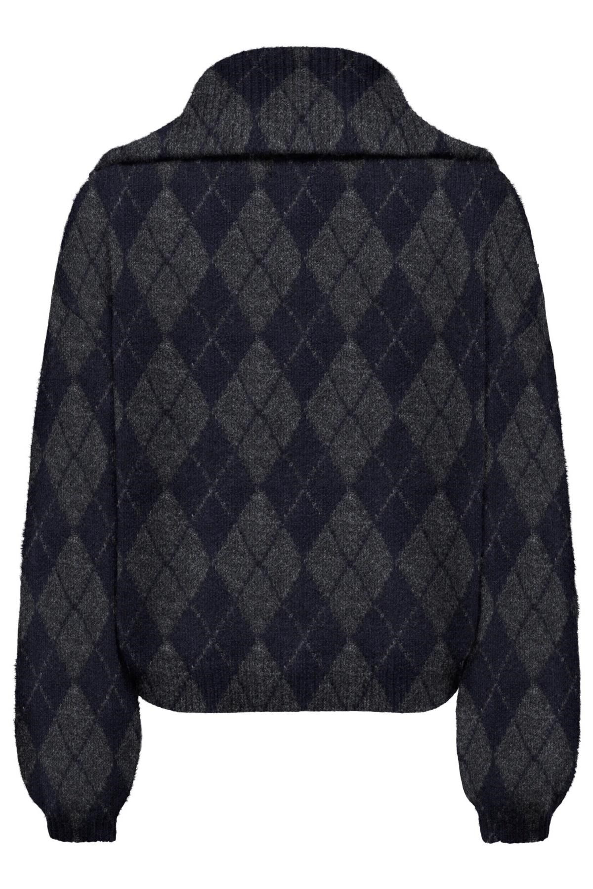 ONLMAROON LS ZIP COLLAR CARDIGAN KNT 