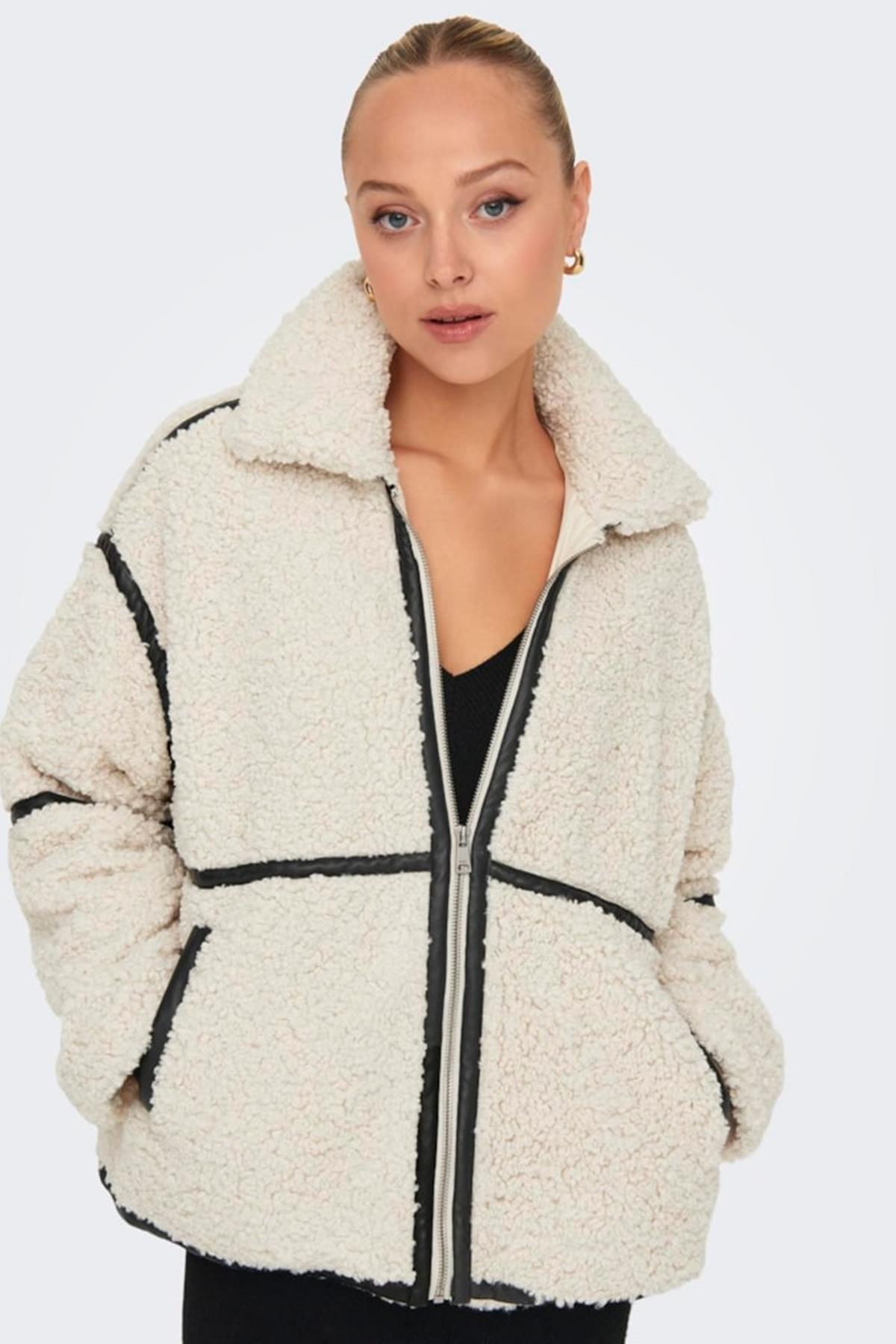 ONLPARIS TEDDY JACKET LIFE OTW CC BEYAZ 15322440