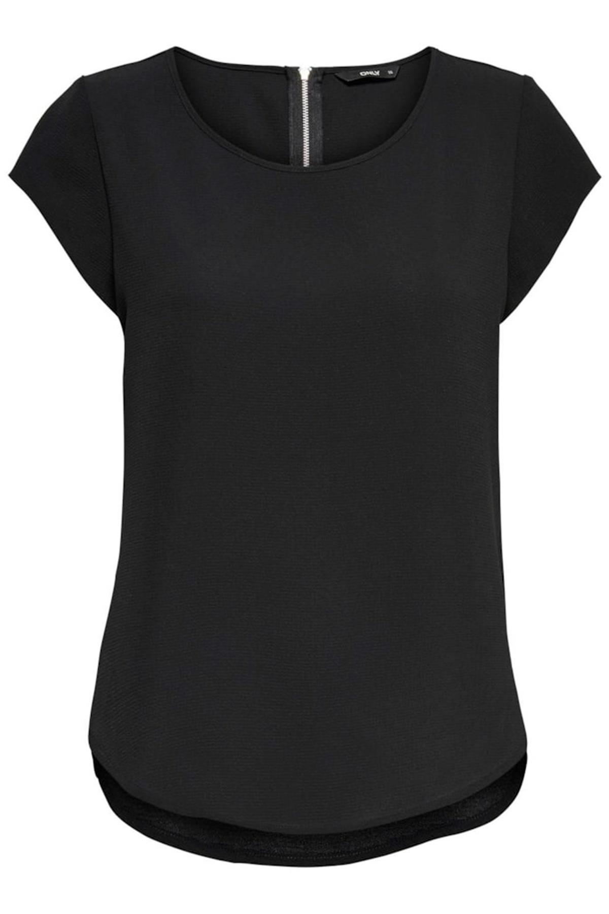 ONLVIC S/S SOLID TOP NOOS PTM SİYAH