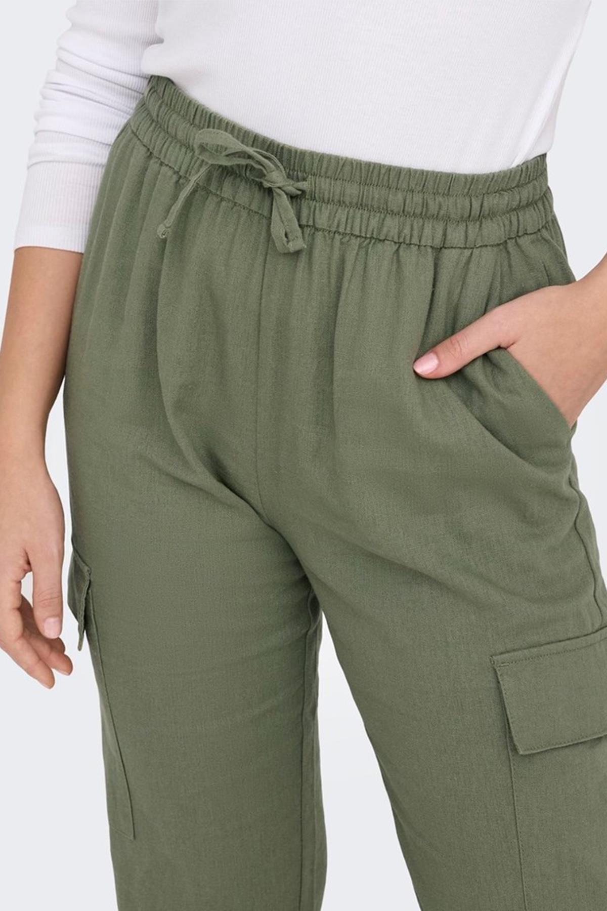 ONLY ONLCARO MW LIN PULL-UP CARGO PNT NOOS 15310987 PETROL YEŞİL