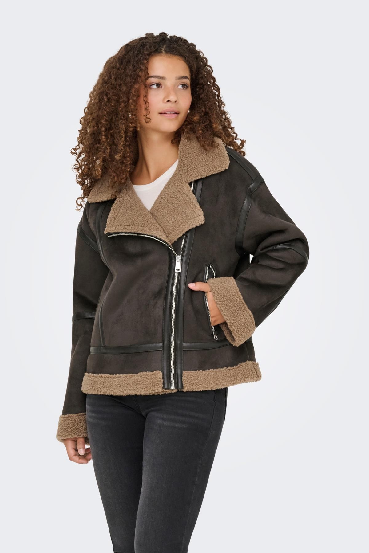 Only ONLKENDRA Kadın Oversize Bonded Ceket Rahat Kesim Günlük Şık 