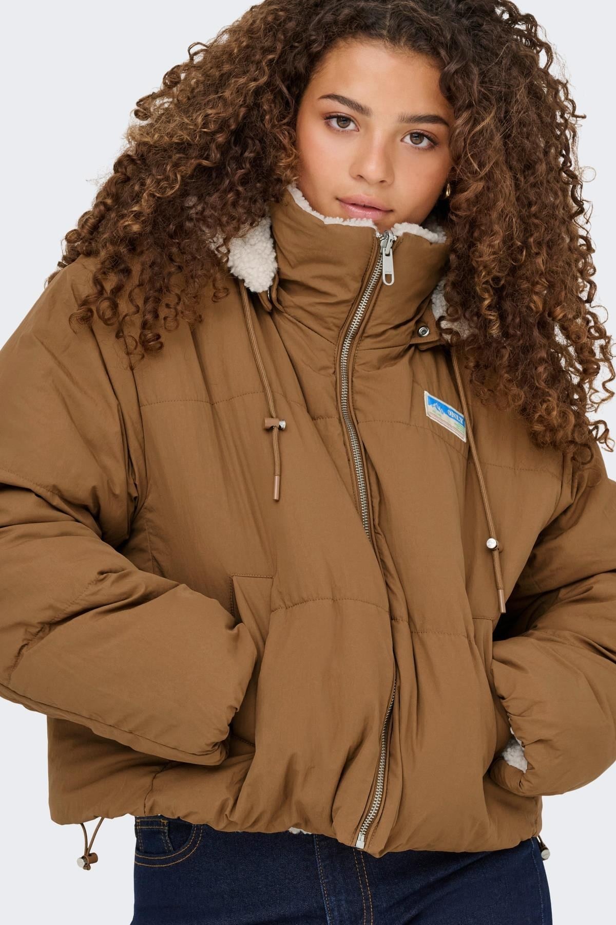 Only ONLMARIA Kadın Çift Taraflı Şişme Mont Puffer Ceket Günlük Rahat 