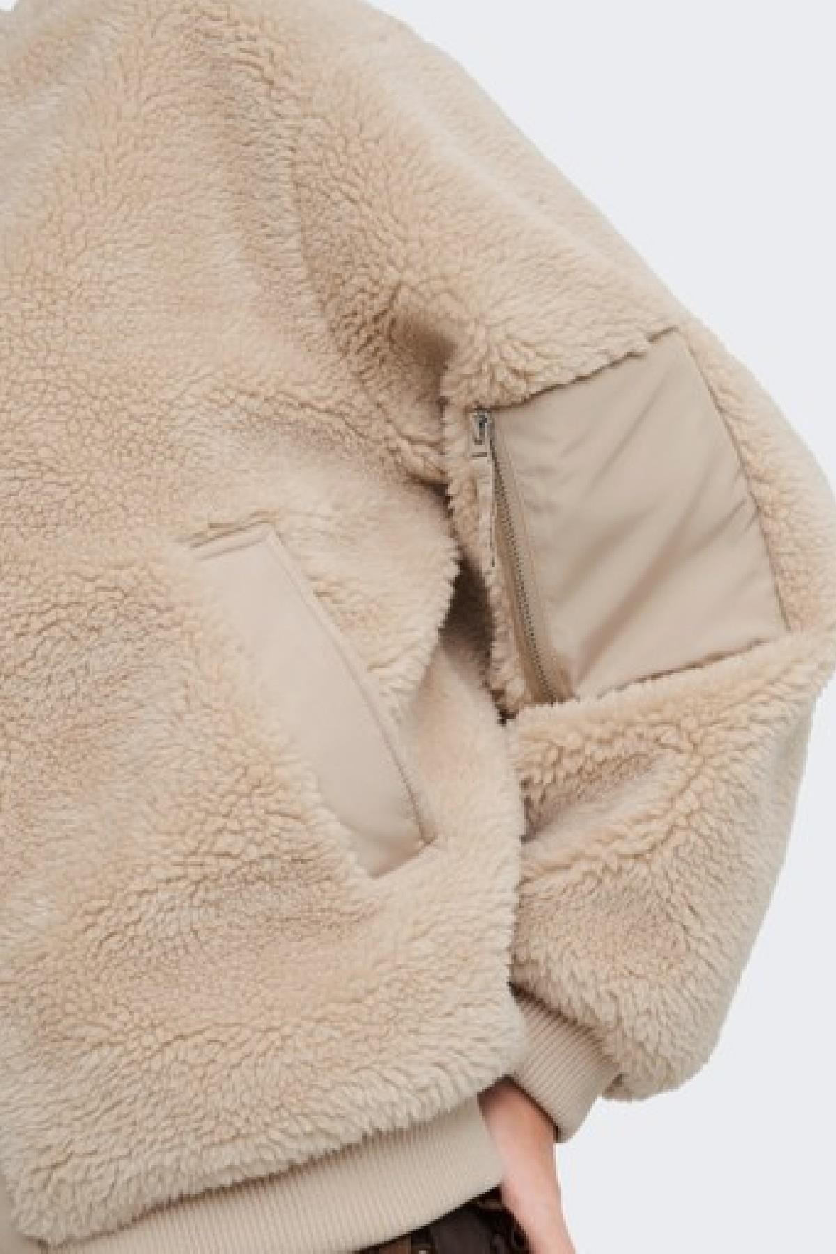 Only ONLSASCHA Kadın Sherpa Peluş Ceket Günlük Rahat Şık 