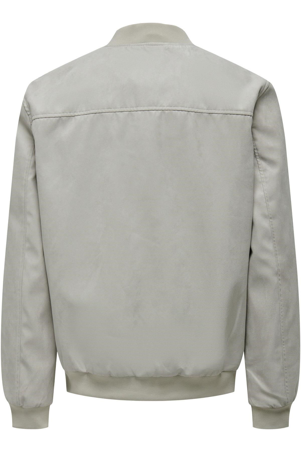 Only & Sons ONSLUCAS Erkek Süet Görünümlü Bomber Ceket Günlük Rahat Şık 