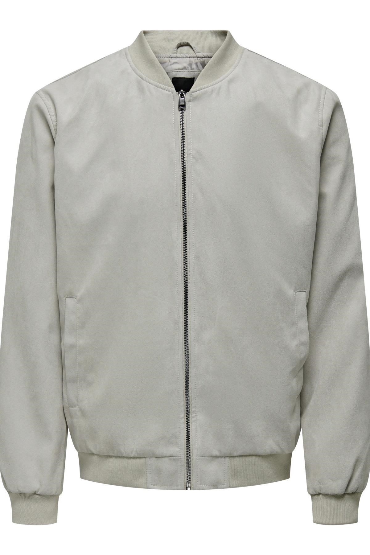 Only & Sons ONSLUCAS Erkek Süet Görünümlü Bomber Ceket Günlük Rahat Şık 
