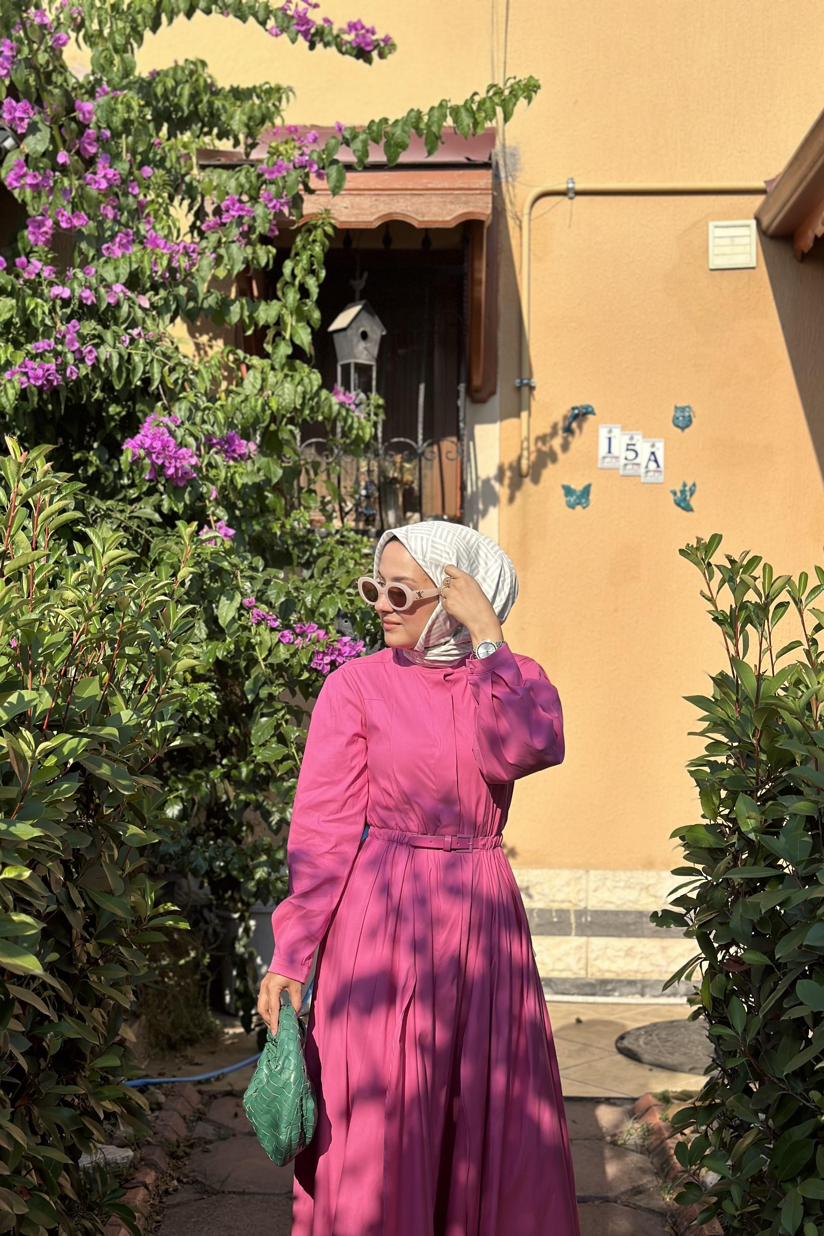 Kemerli Kloş Elbise