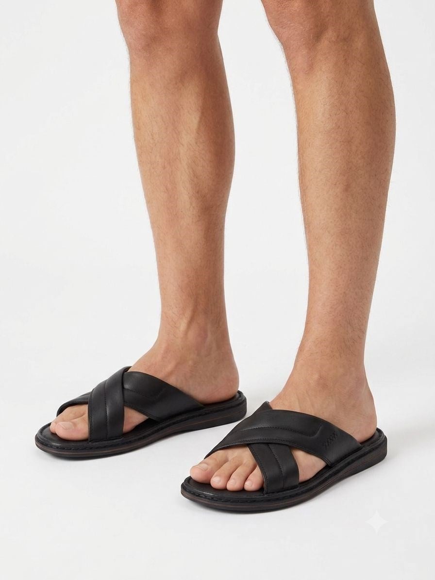 Ortobella Comfort Hakiki Deri Erkek Terlik 1170