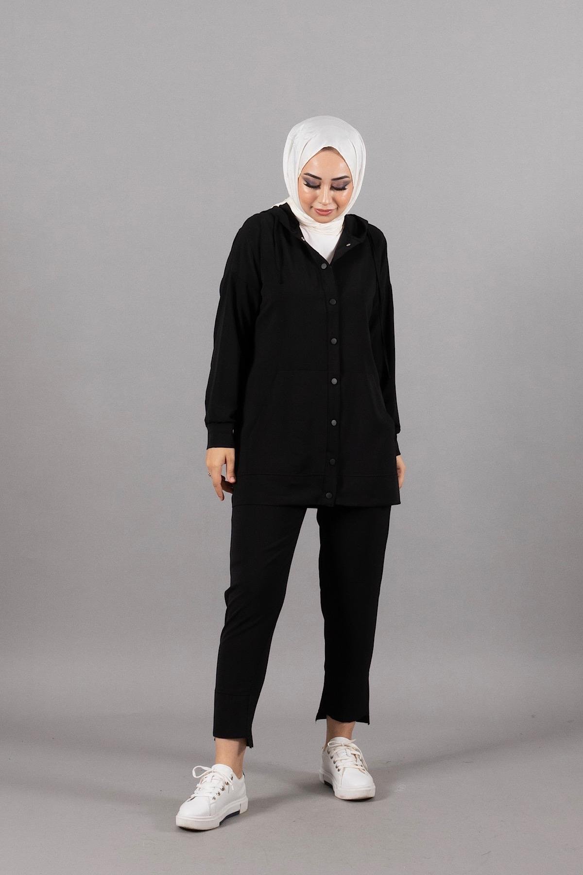 Ayrobin Cepli Linda Takım Siyah