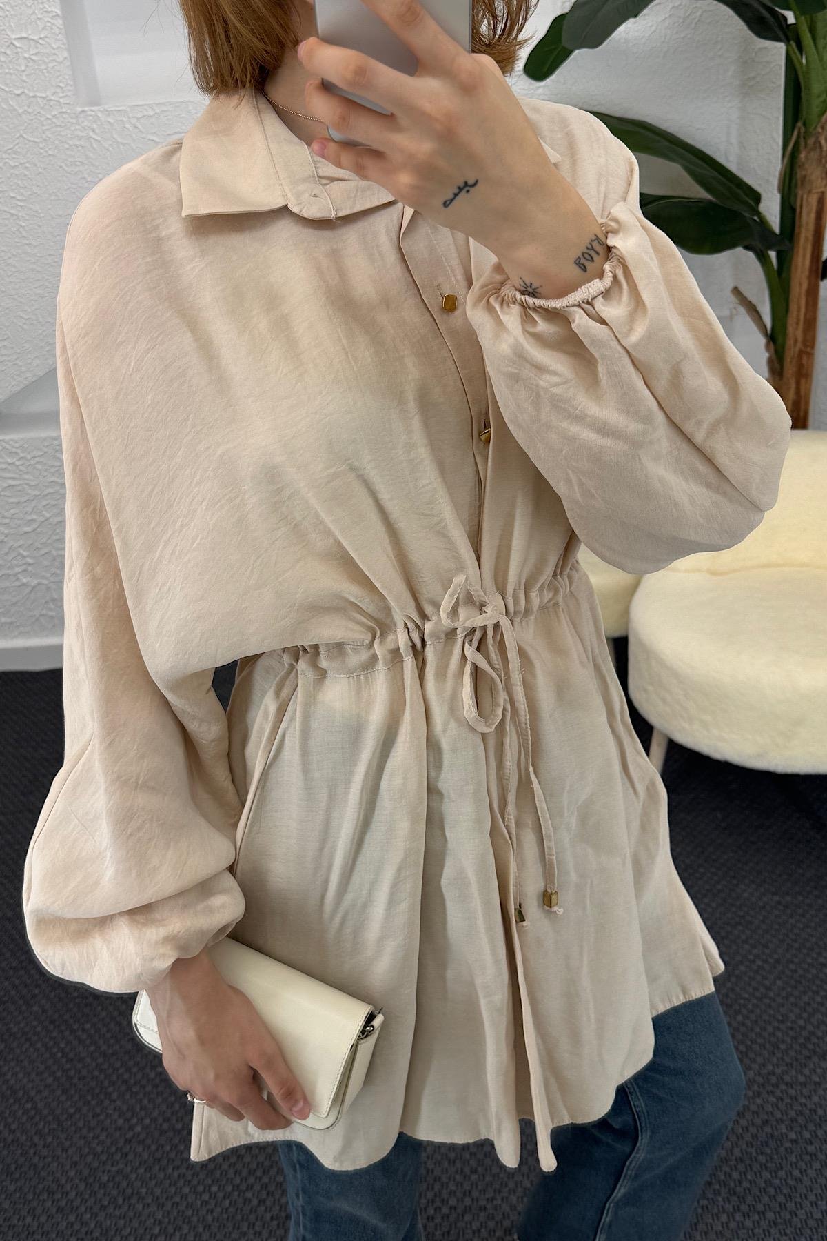 Beli Lastikli Modal Tunik Vizon