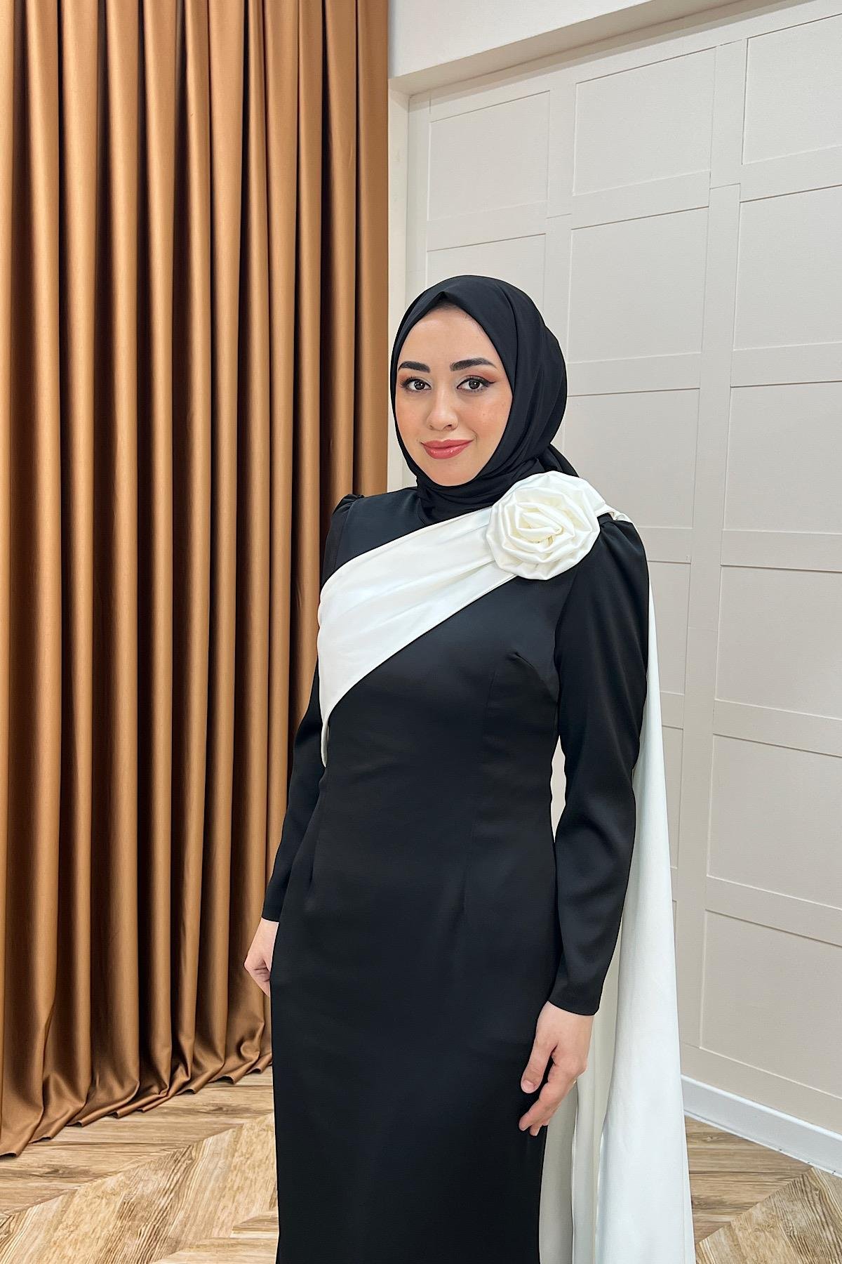 Bianca Saten Abiye Siyah