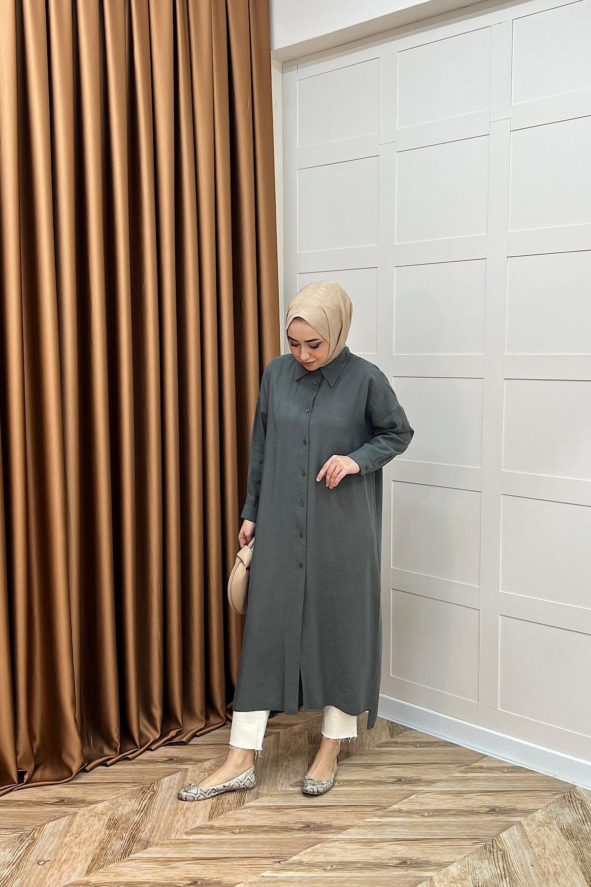 Cupra Uzun Tunik Haki