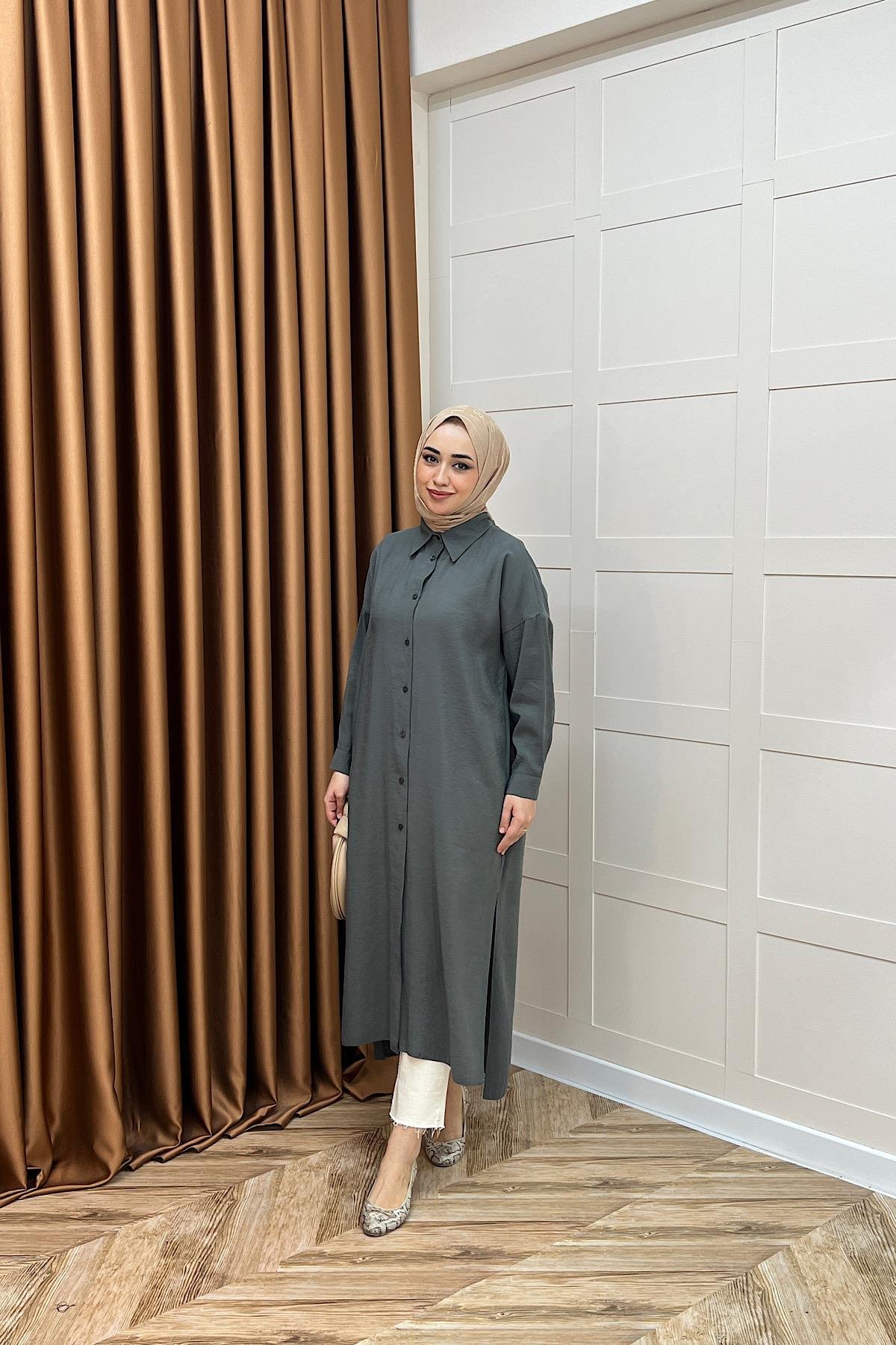 Cupra Uzun Tunik Haki