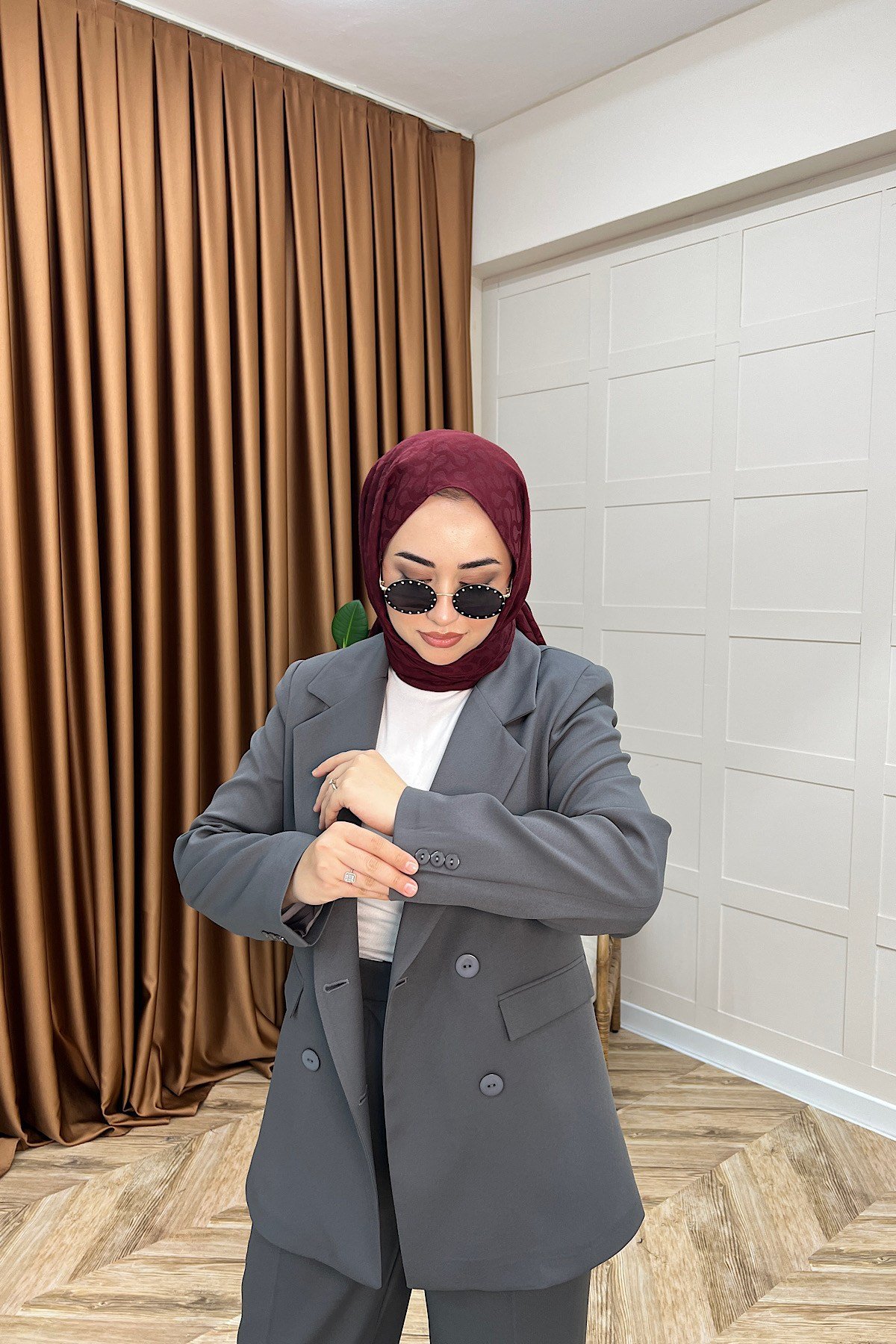 Dört Düğme Ceket Takım Antrasit