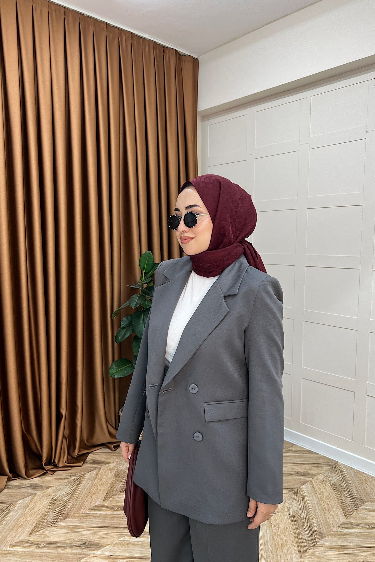 Dört Düğme Ceket Takım Antrasit