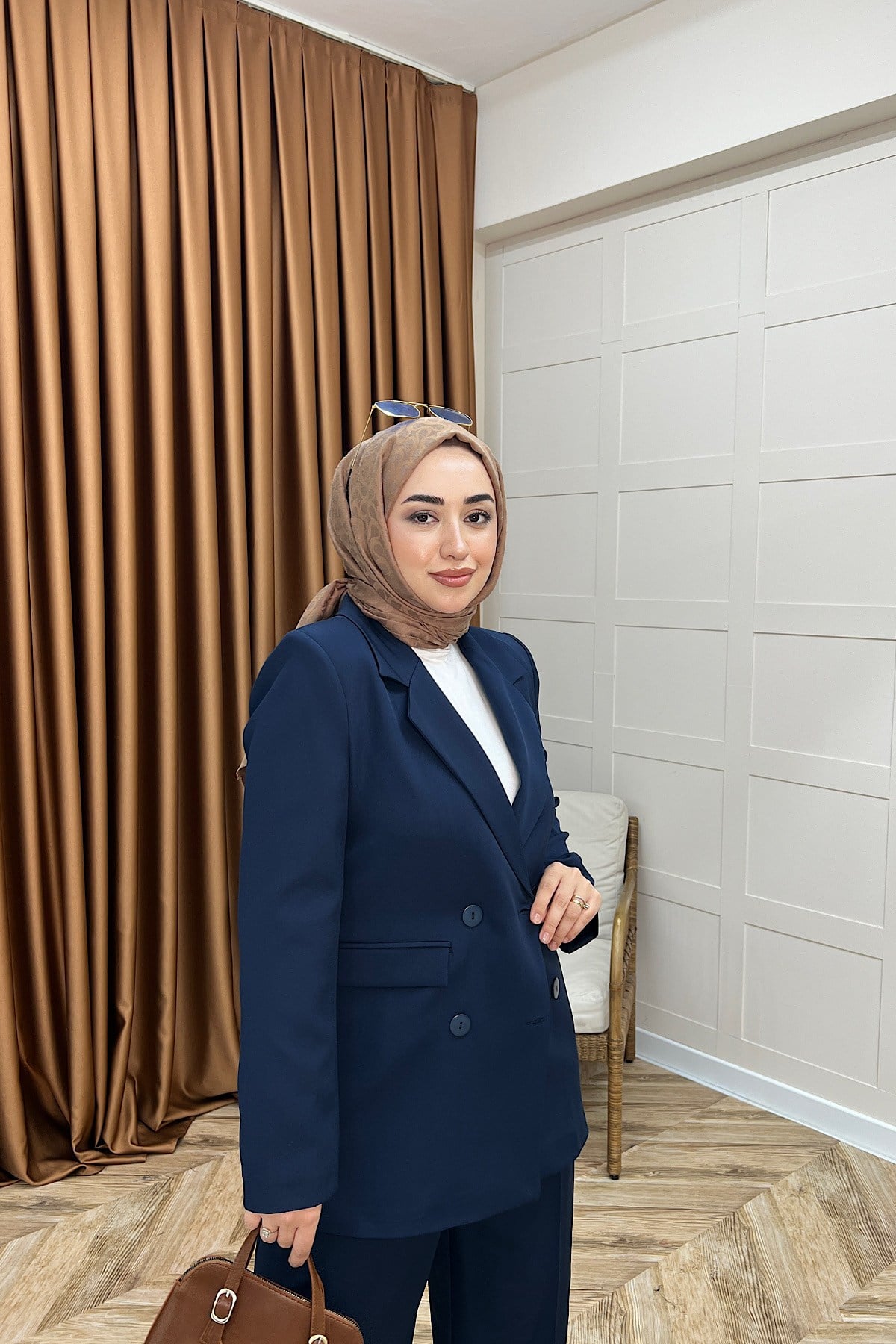 Dört Düğme Ceket Takım Lacivert