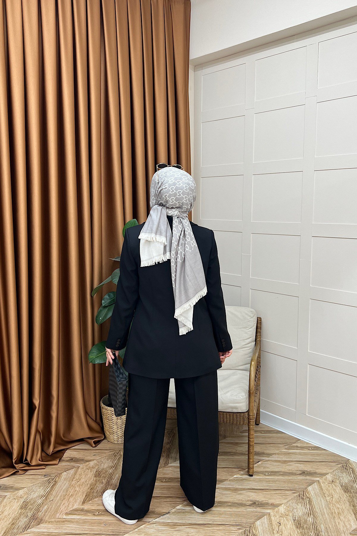 Dört Düğme Ceket Takım Siyah