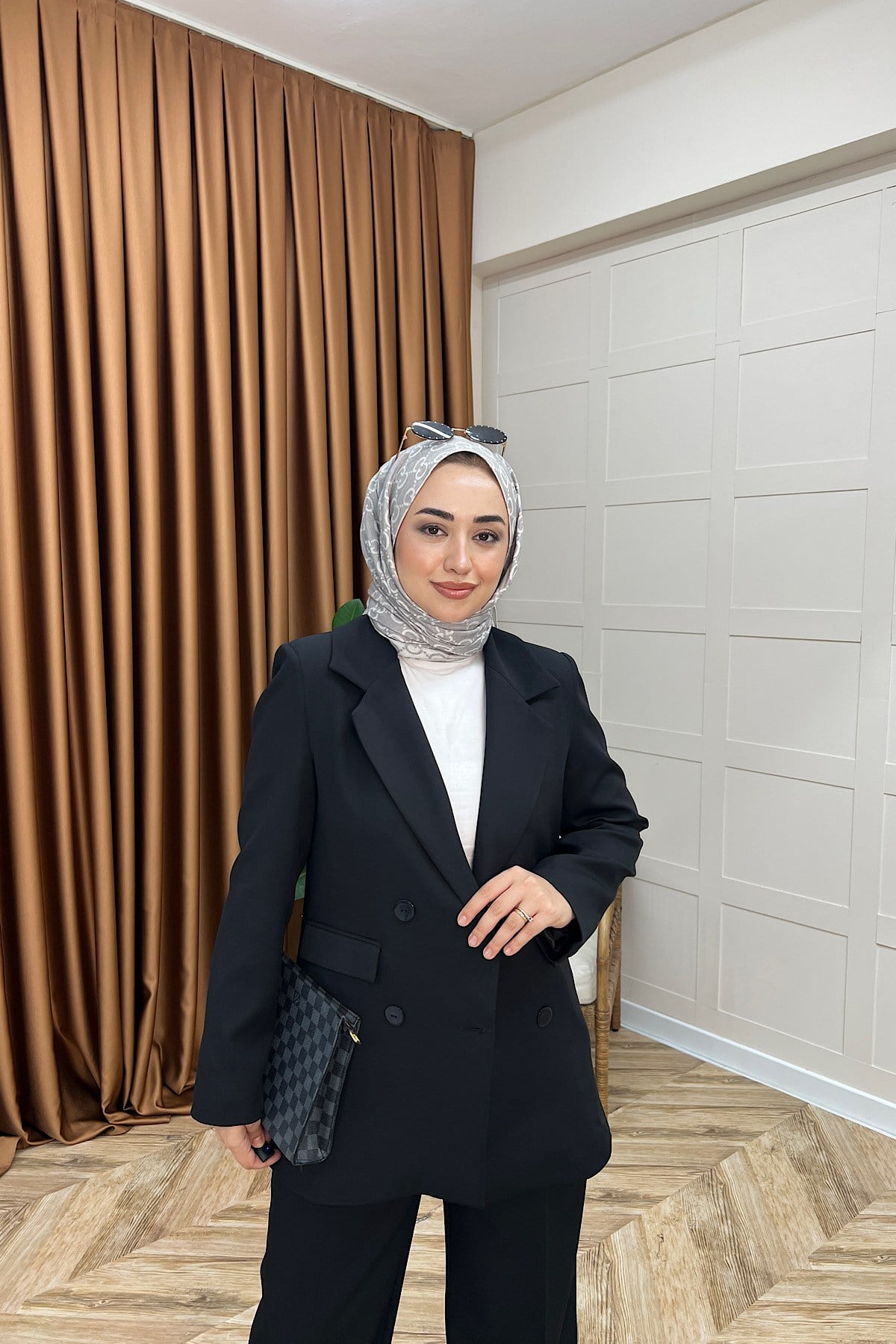 Dört Düğme Ceket Takım Siyah