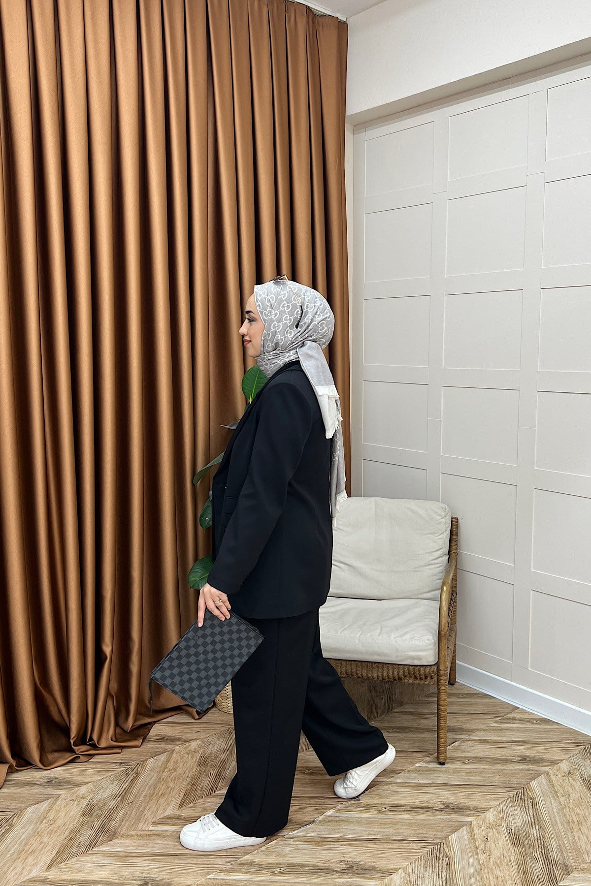 Dört Düğme Ceket Takım Siyah