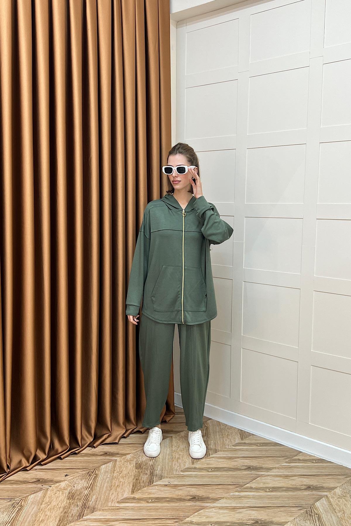 Efsa Kapüşonlu Takım Yeşil