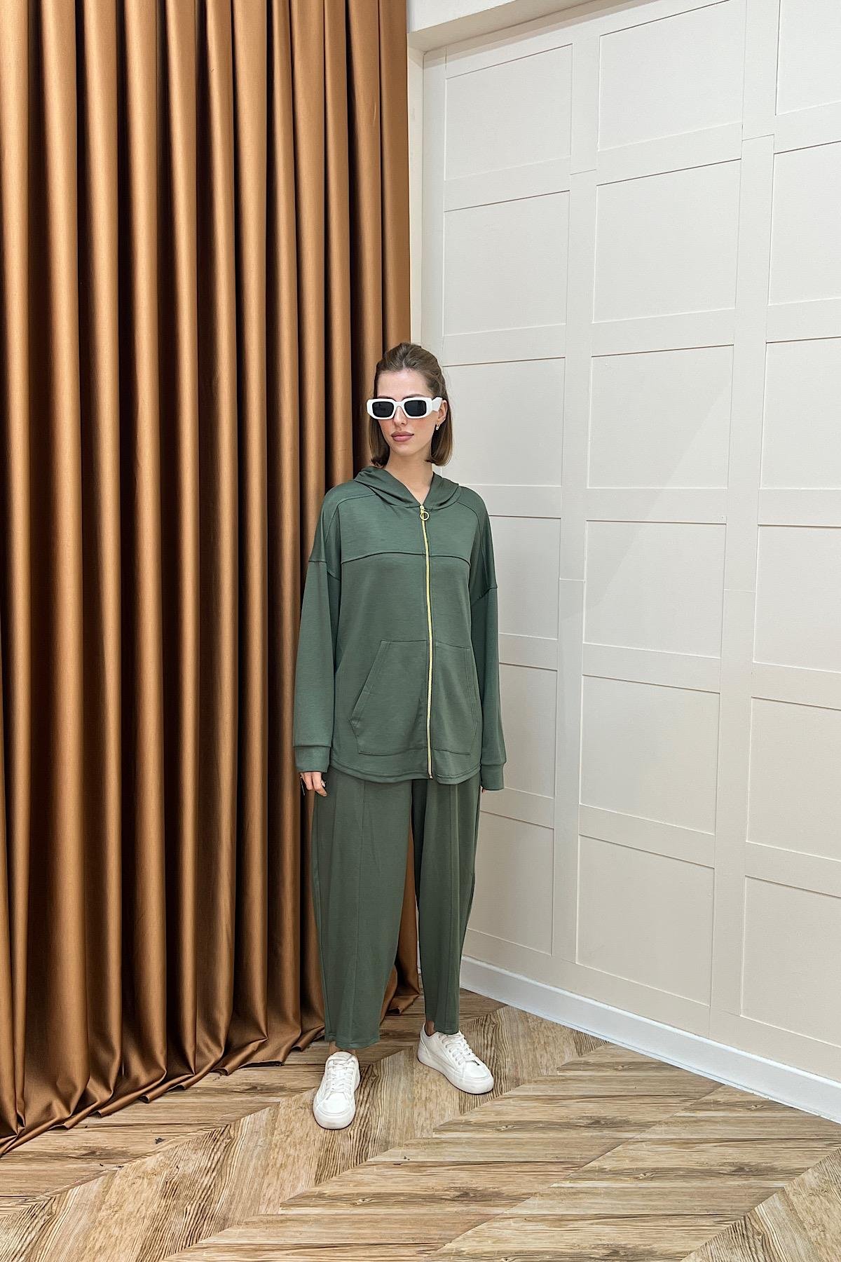 Efsa Kapüşonlu Takım Yeşil