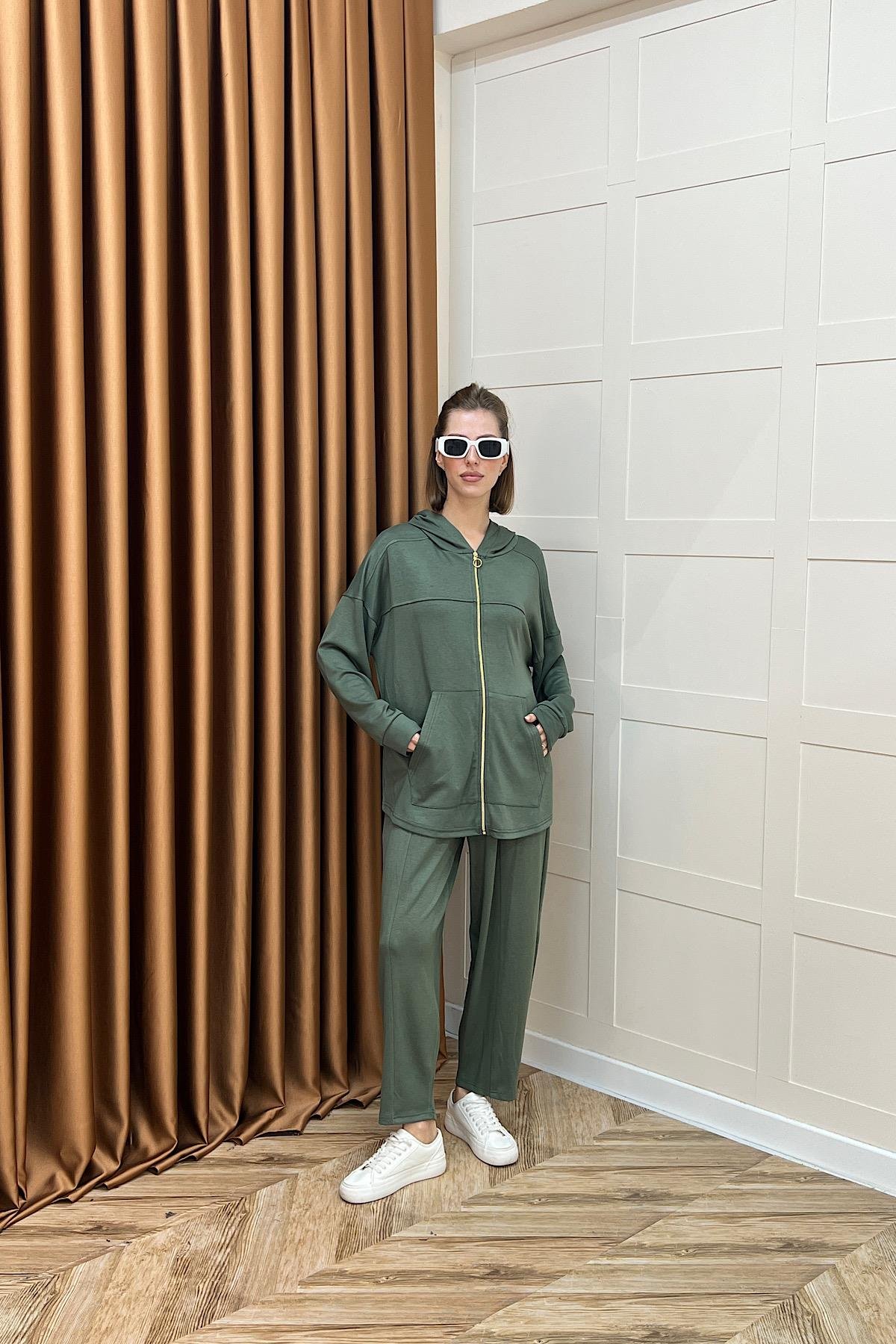 Efsa Kapüşonlu Takım Yeşil