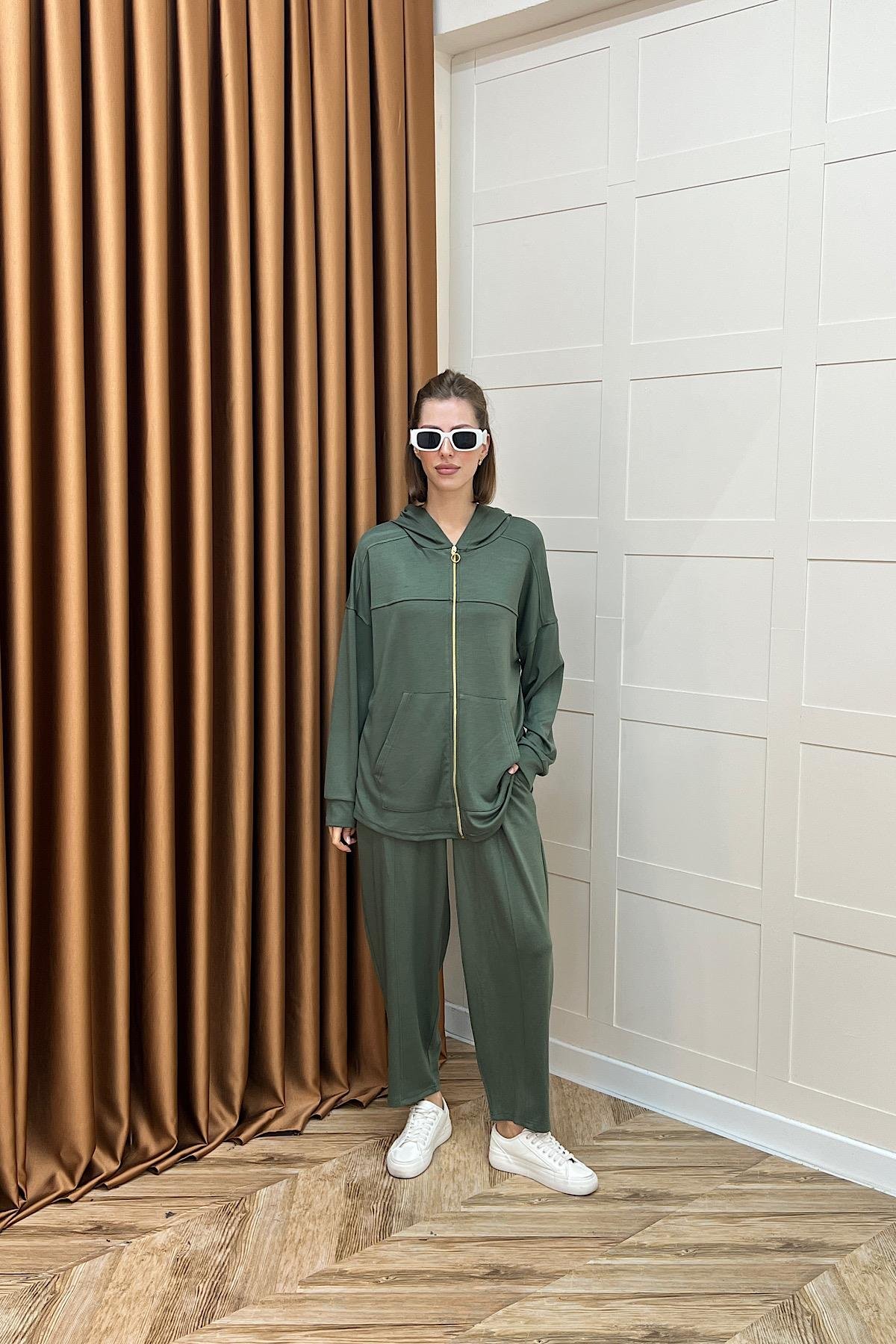 Efsa Kapüşonlu Takım Yeşil