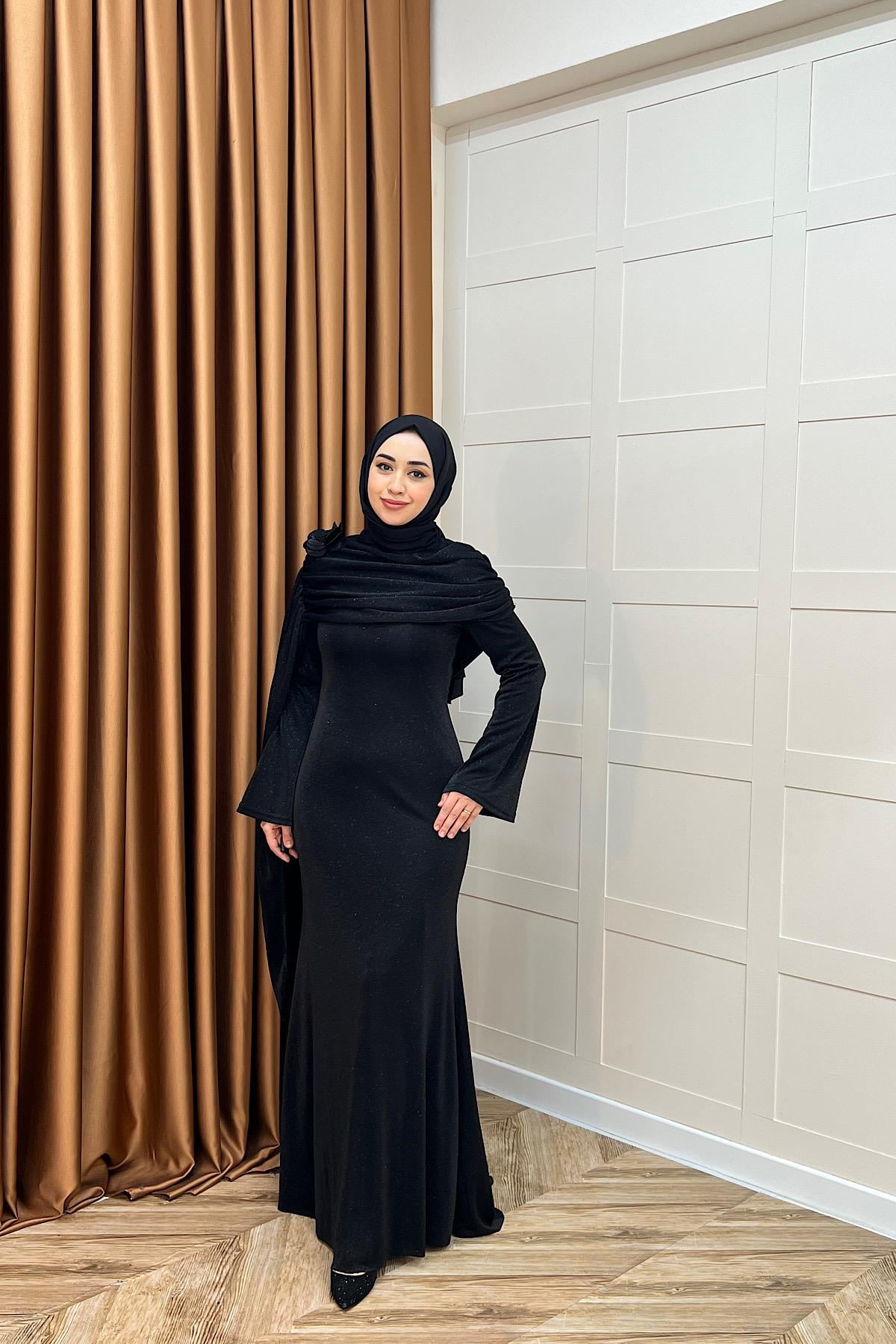 Elara Balık Abiye Siyah