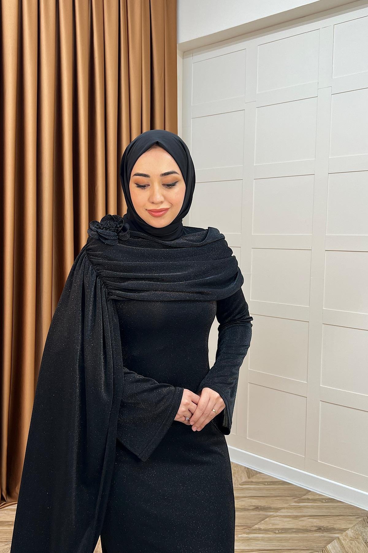Elara Balık Abiye Siyah