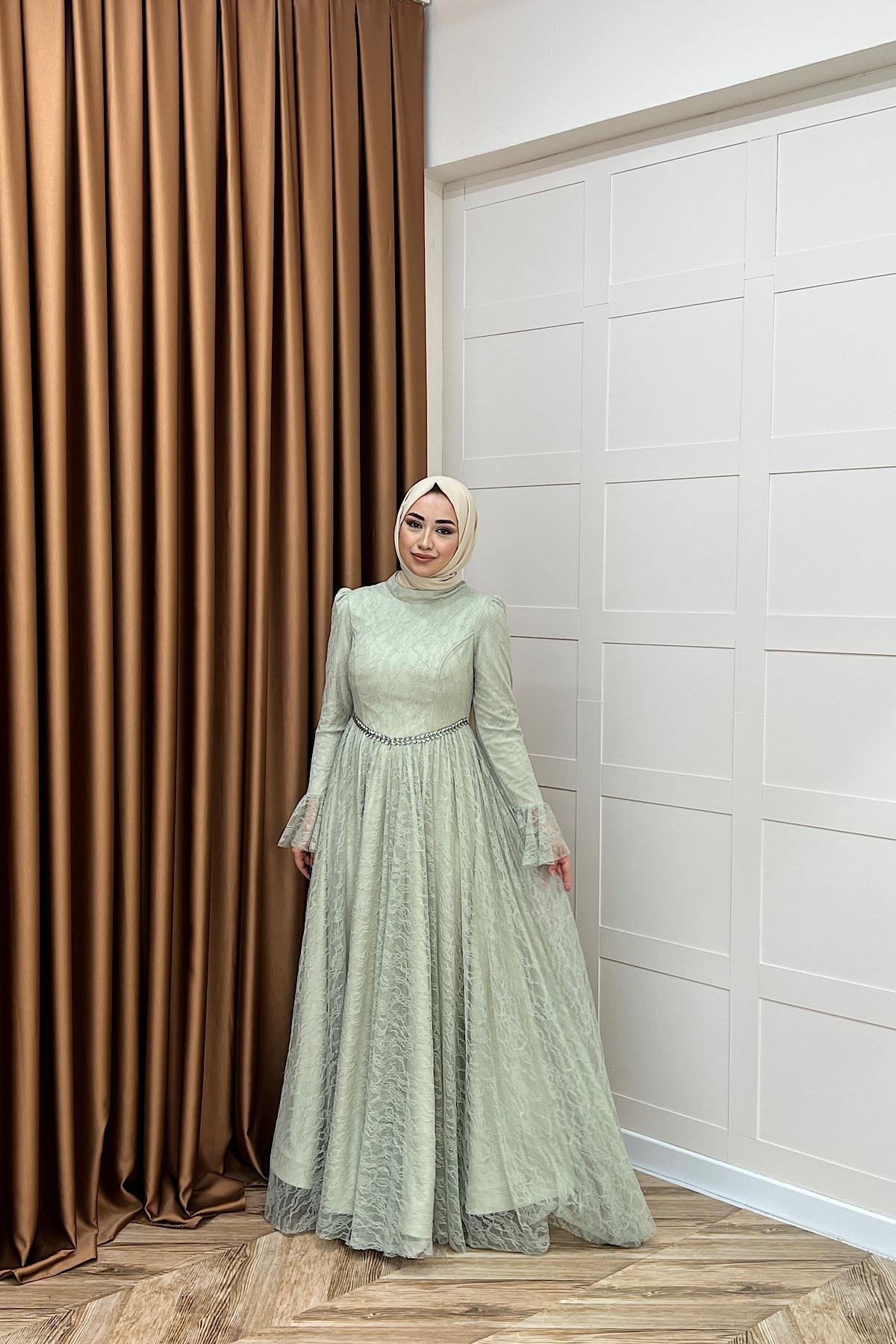 Elena Dantel Abiye Mint