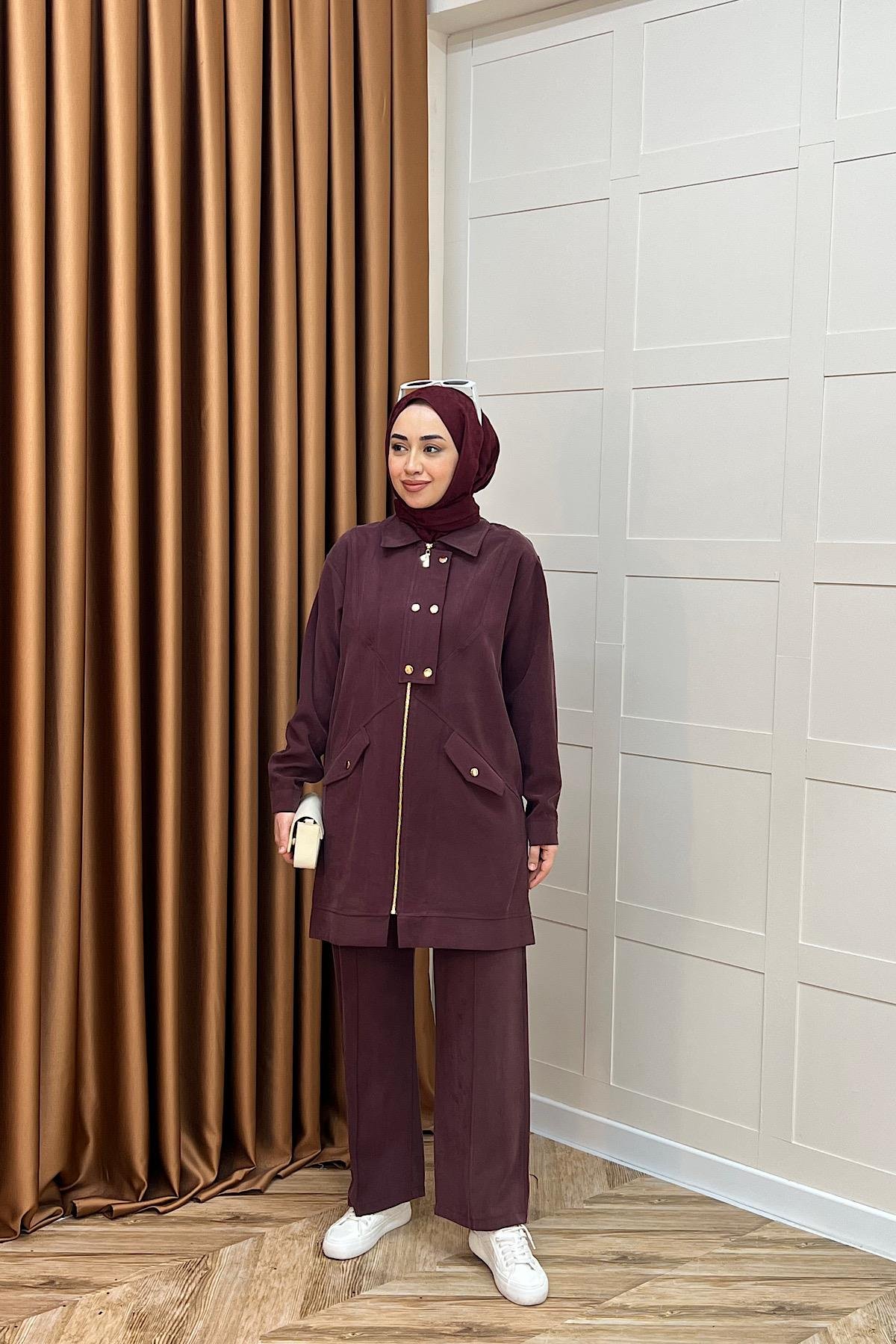 Elina İkili Takım Mürdüm
