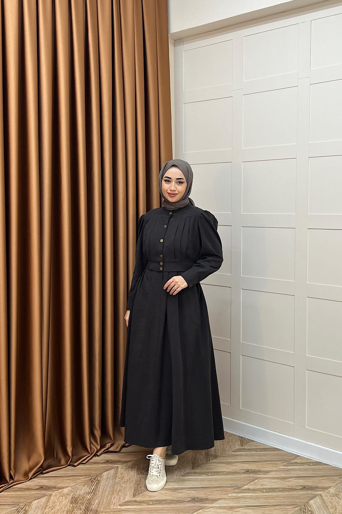 Elisa İkili Elbise Kahverengi