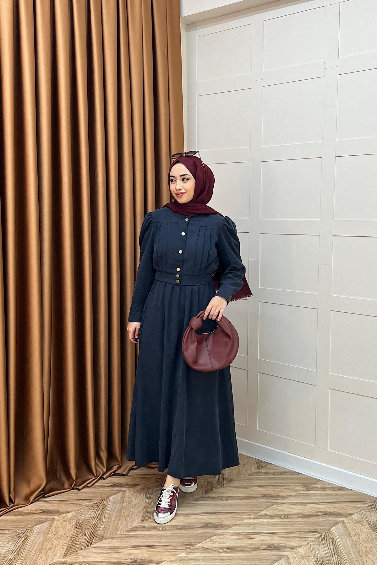 Elisa İkili Elbise Lacivert