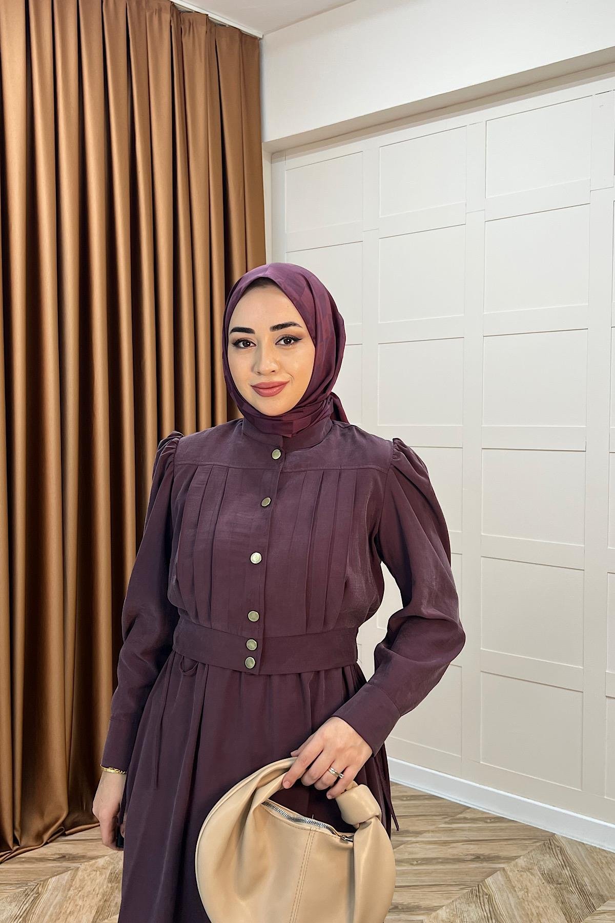 Elisa İkili Elbise Mürdüm