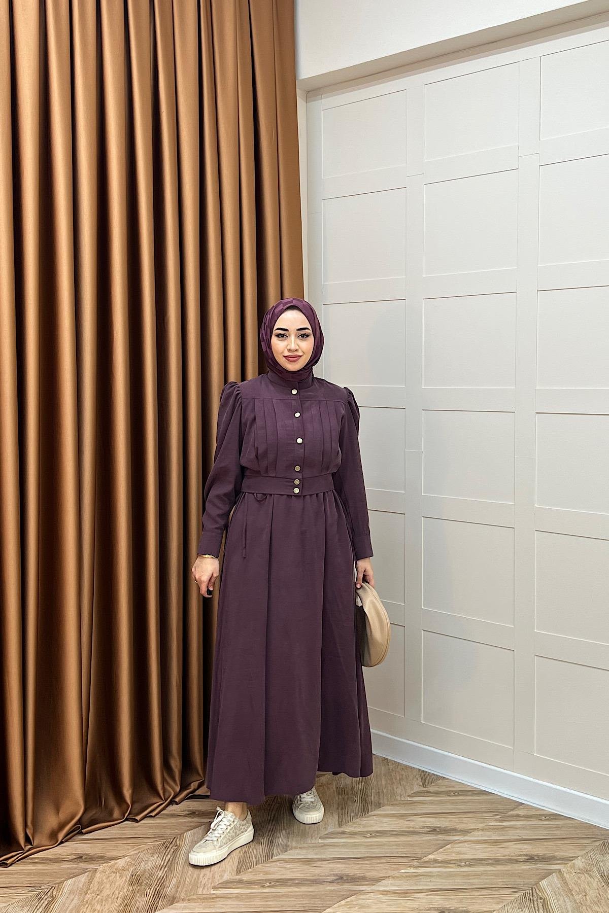 Elisa İkili Elbise Mürdüm