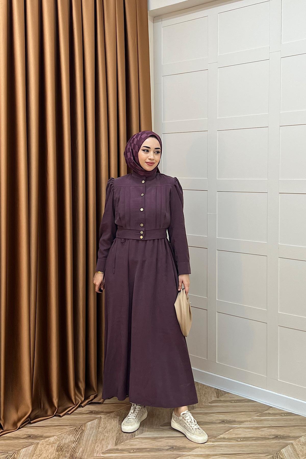 Elisa İkili Elbise Mürdüm