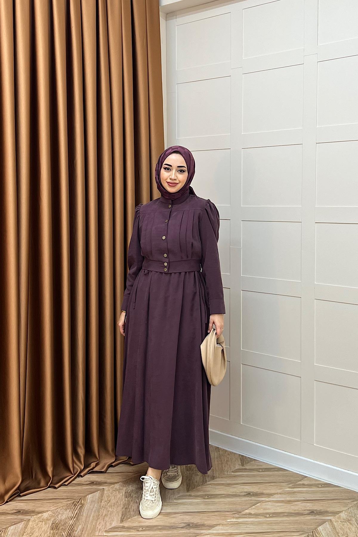 Elisa İkili Elbise Mürdüm