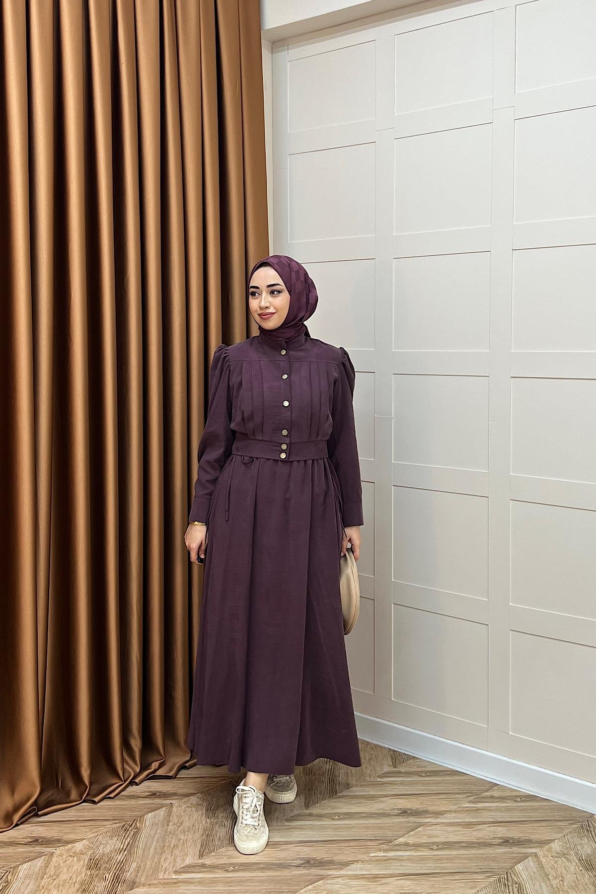 Elisa İkili Elbise Mürdüm