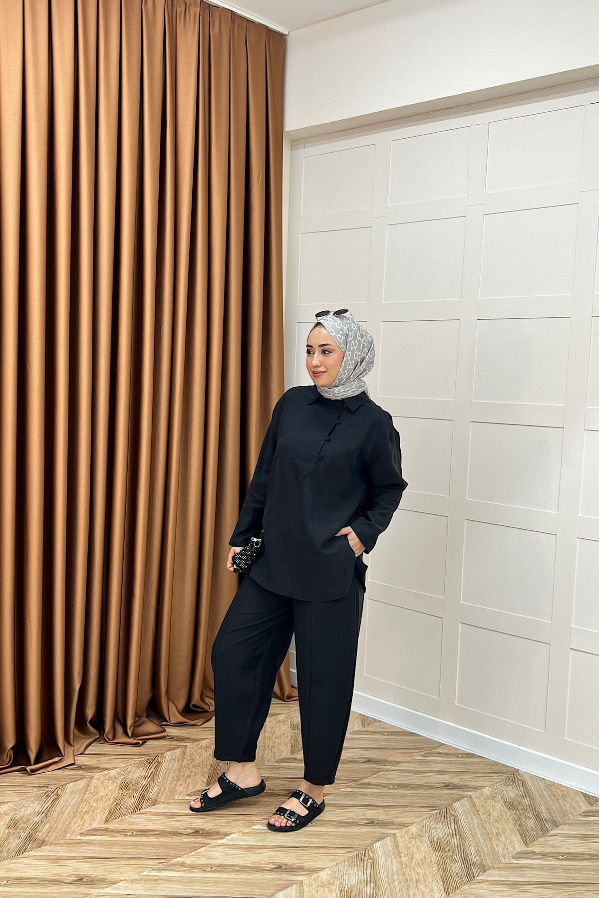 Hazel İkili Takım Siyah