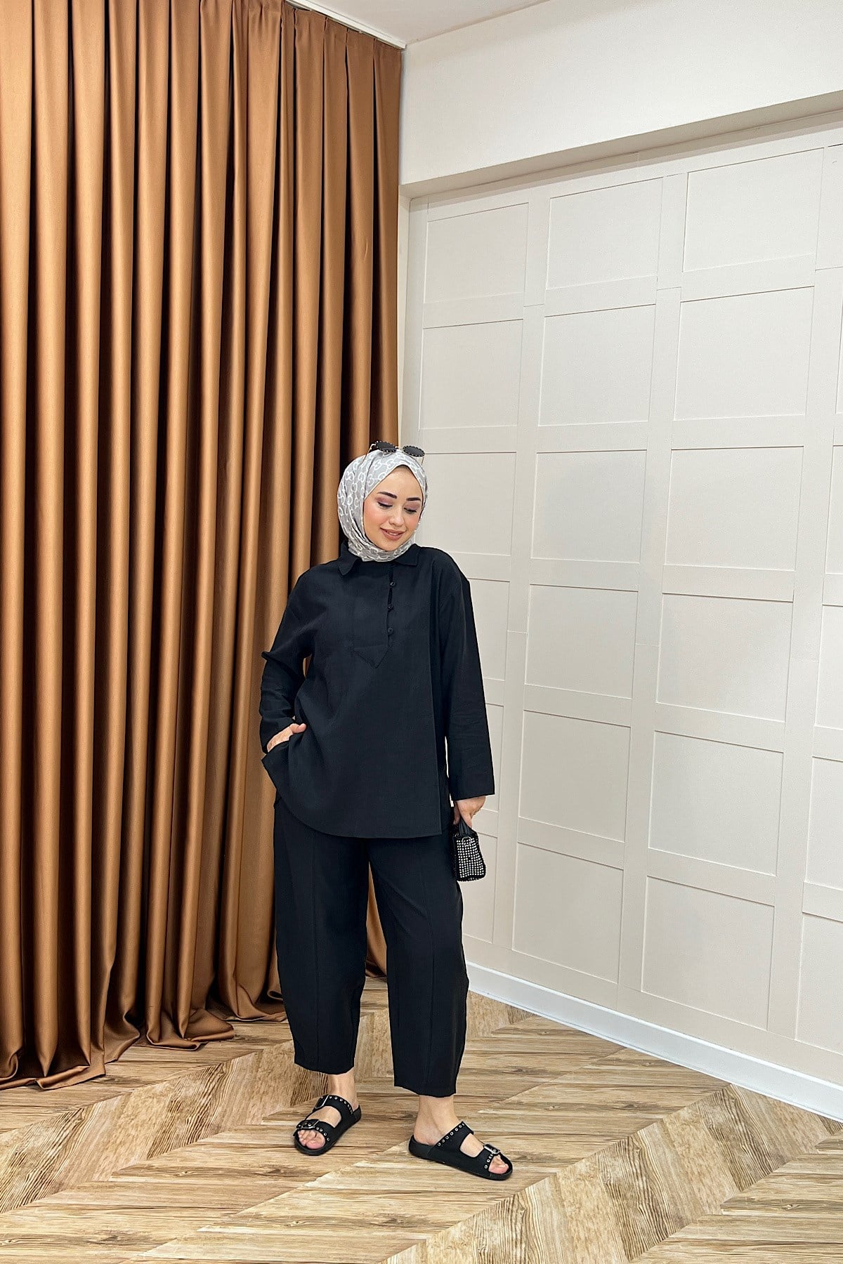Hazel İkili Takım Siyah