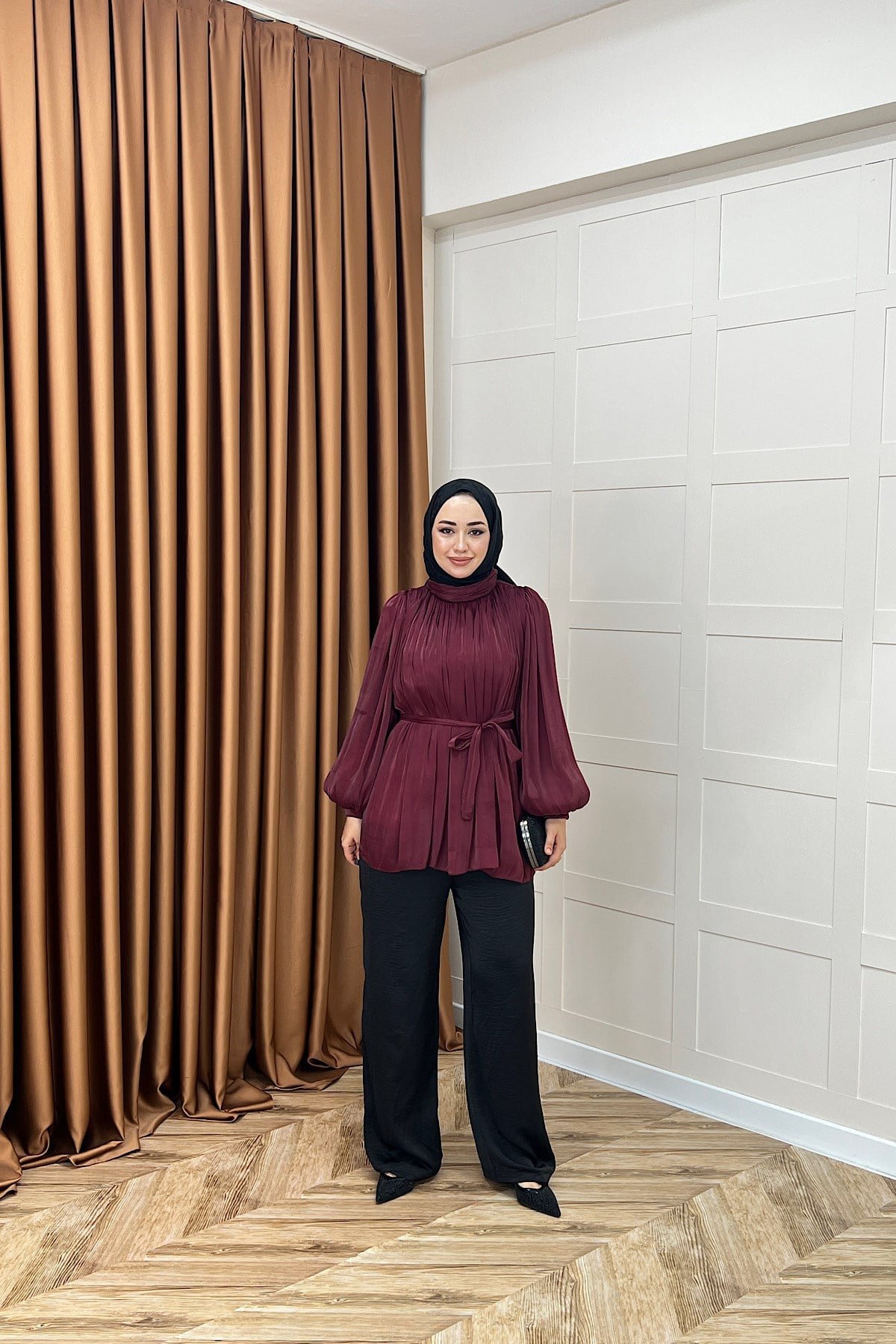 Hope Balon Kol Tunik Bordo