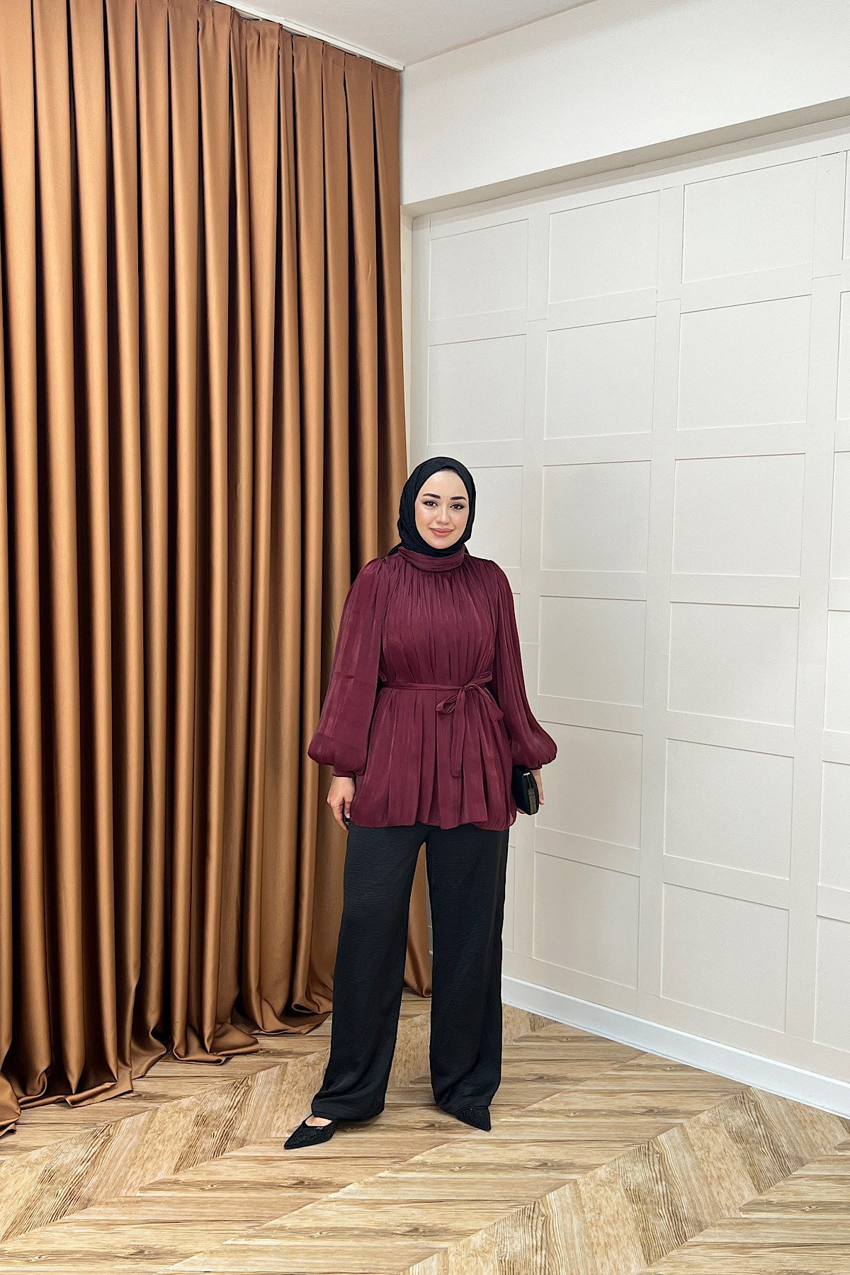 Hope Balon Kol Tunik Bordo