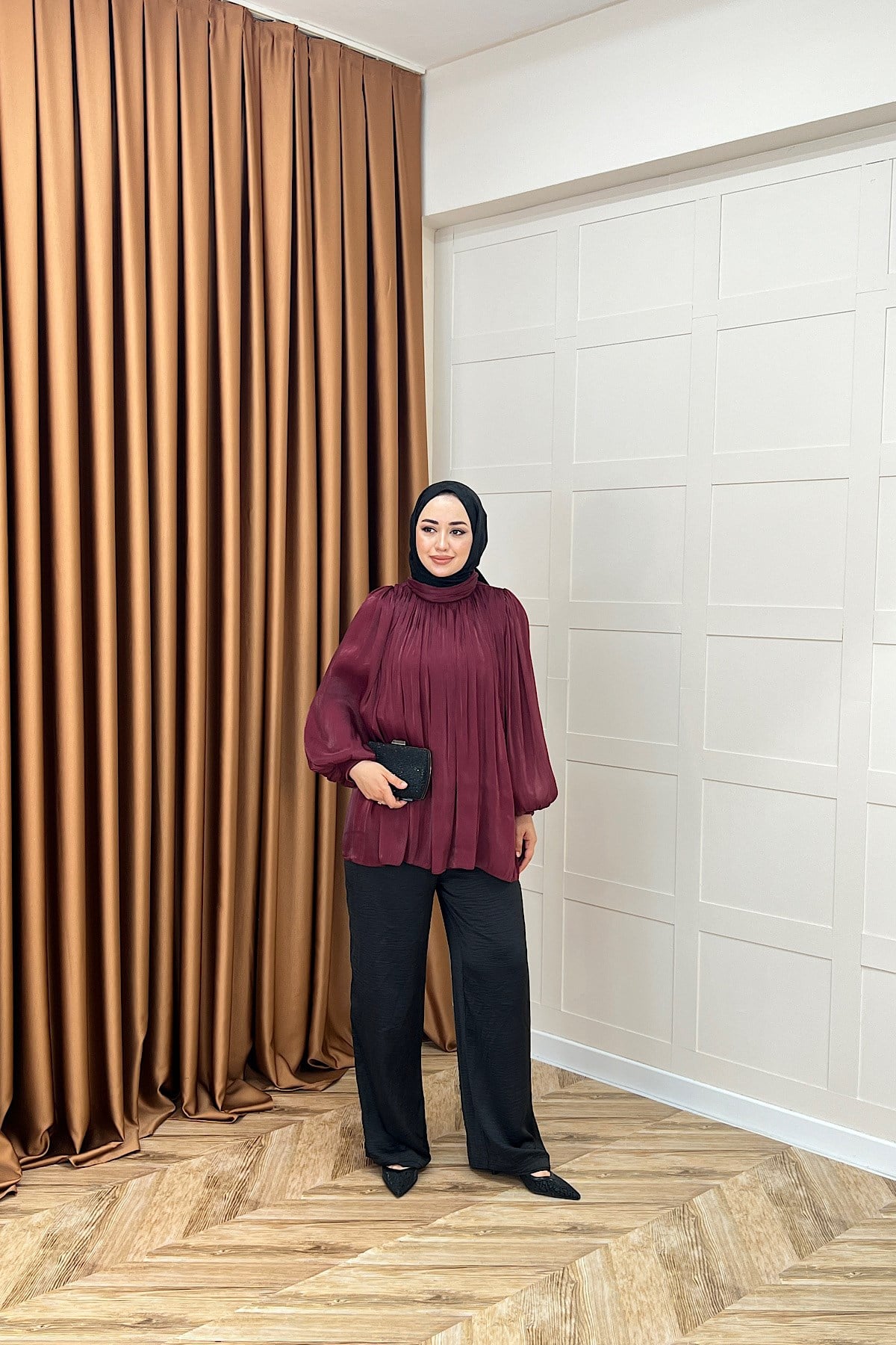 Hope Balon Kol Tunik Bordo