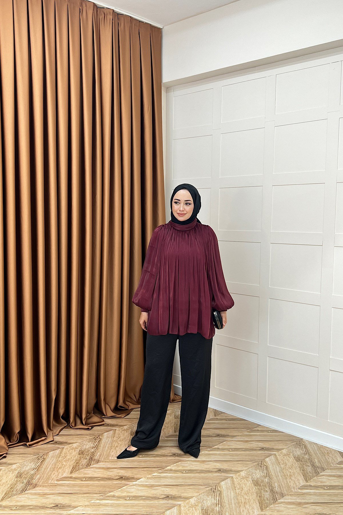 Hope Balon Kol Tunik Bordo