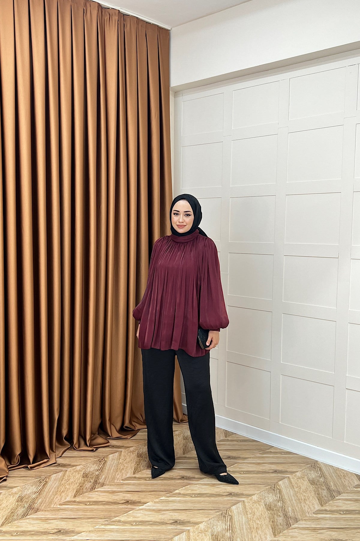 Hope Balon Kol Tunik Bordo