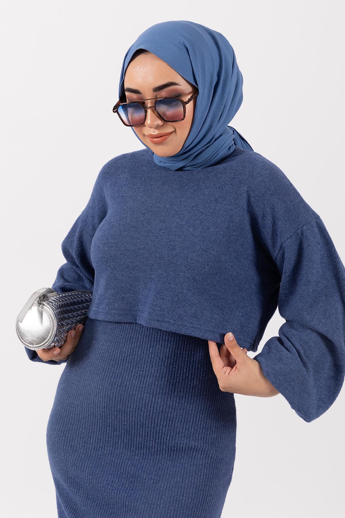 Lamis İkili Elbise İndigo