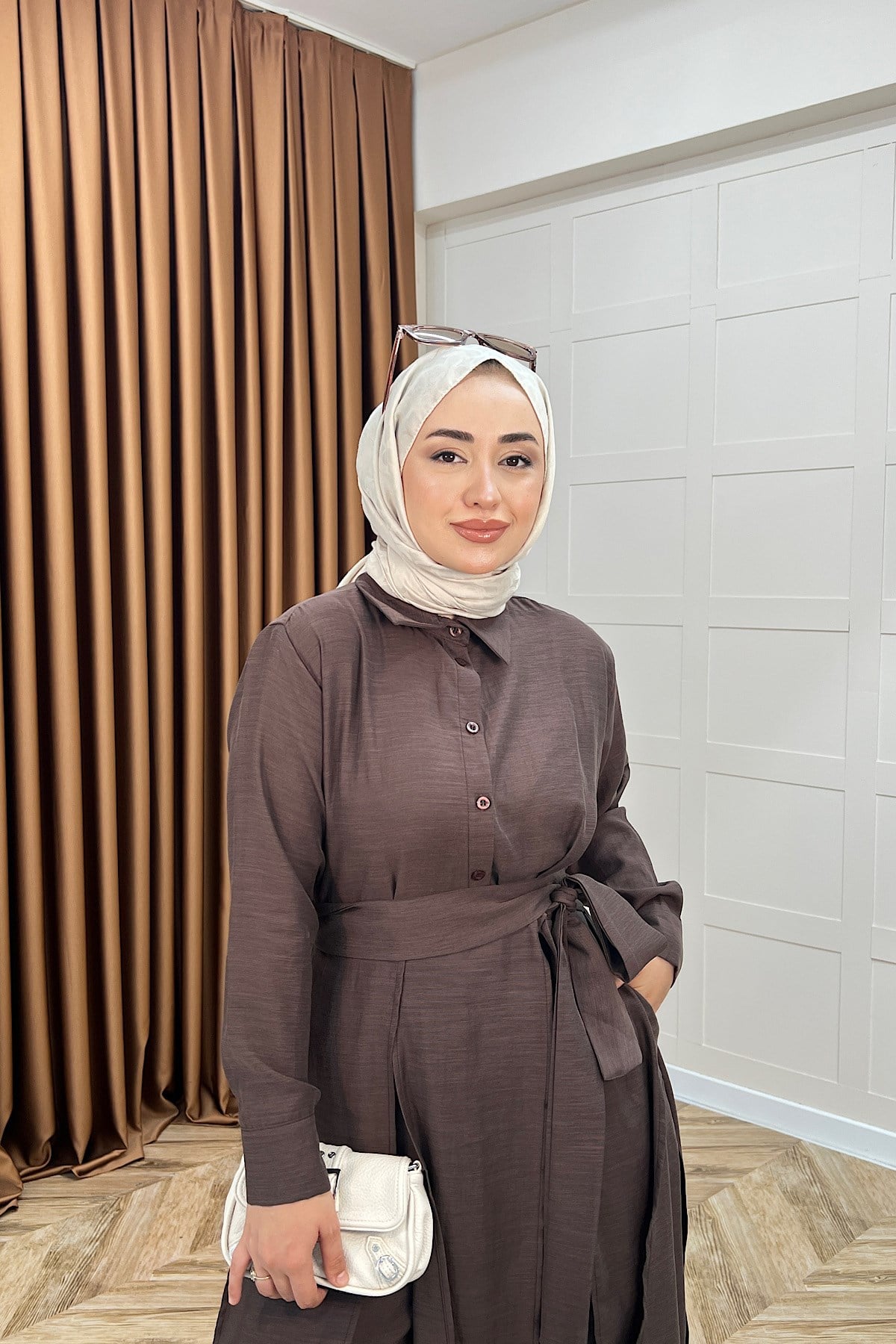 Laura İkili Takım Kahverengi