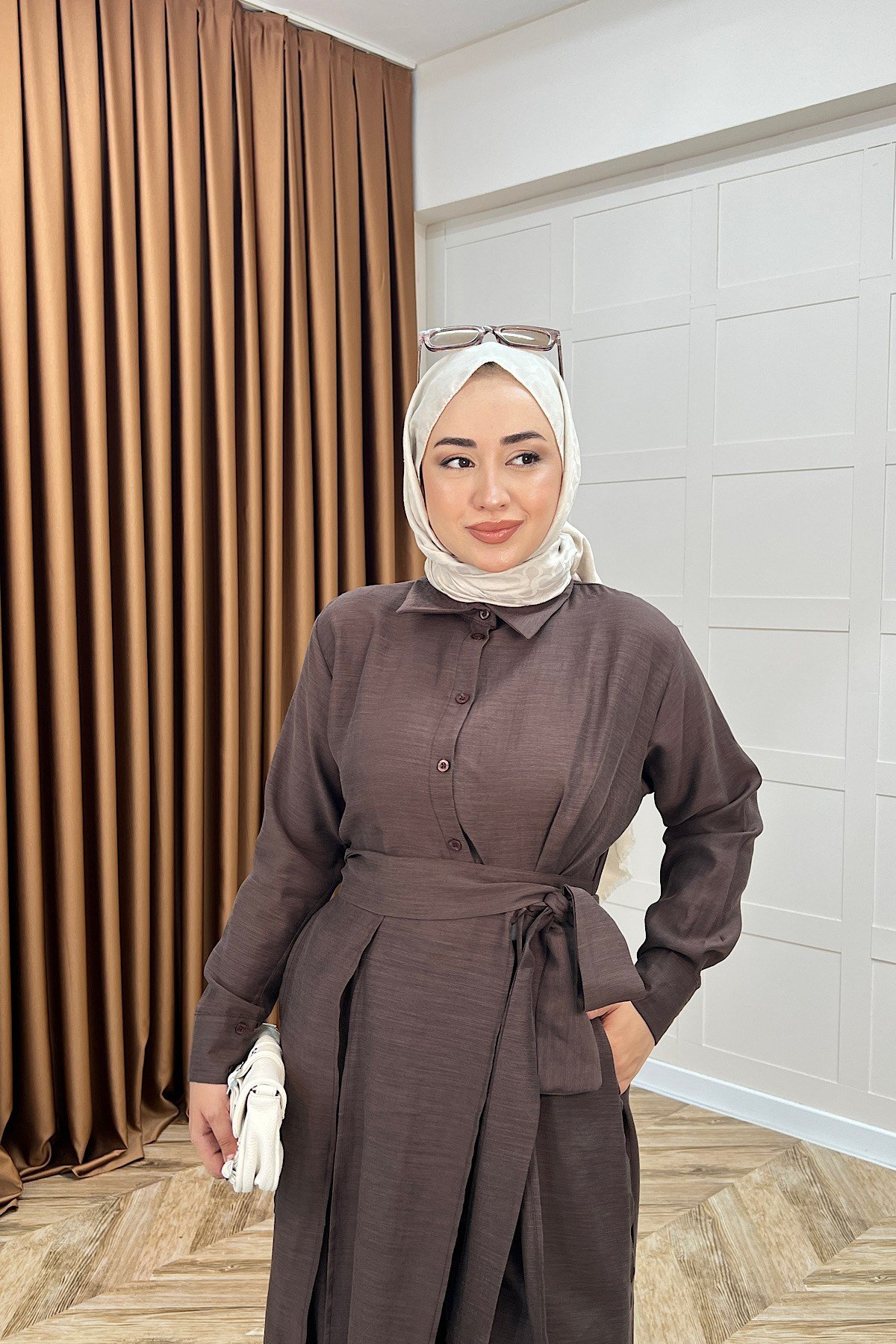 Laura İkili Takım Kahverengi